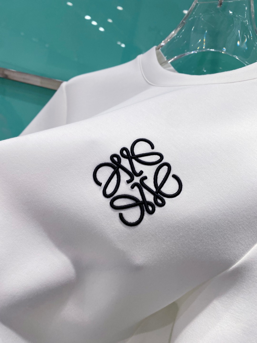 LOE#WE 罗意威 2025秋冬太空棉字母刺绣logo时尚百搭打底圆领短袖衫，精致工艺面料，顶级元素融