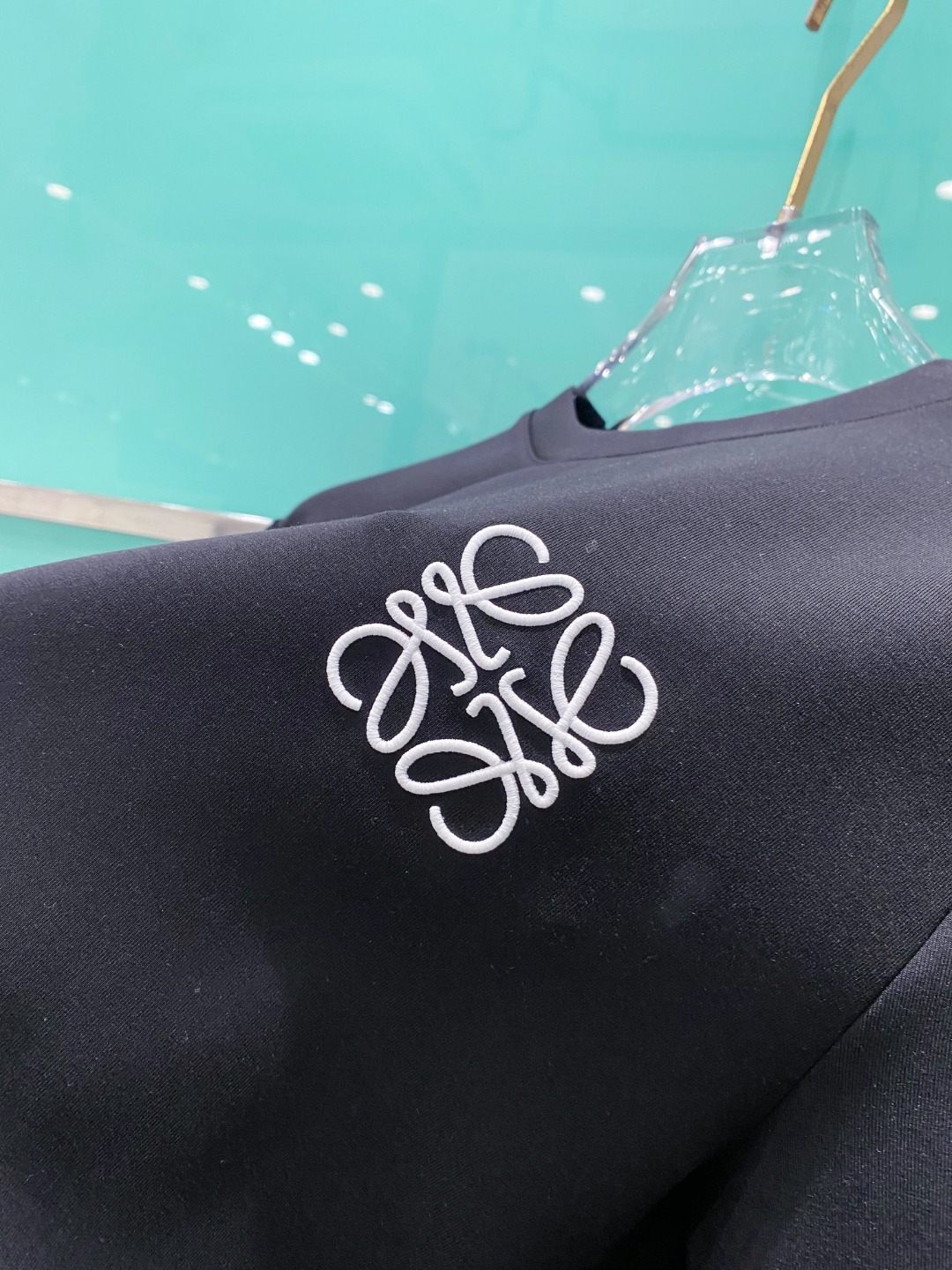 LOE#WE 罗意威 2025秋冬太空棉字母刺绣logo时尚百搭打底圆领短袖衫，精致工艺面料，顶级元素融