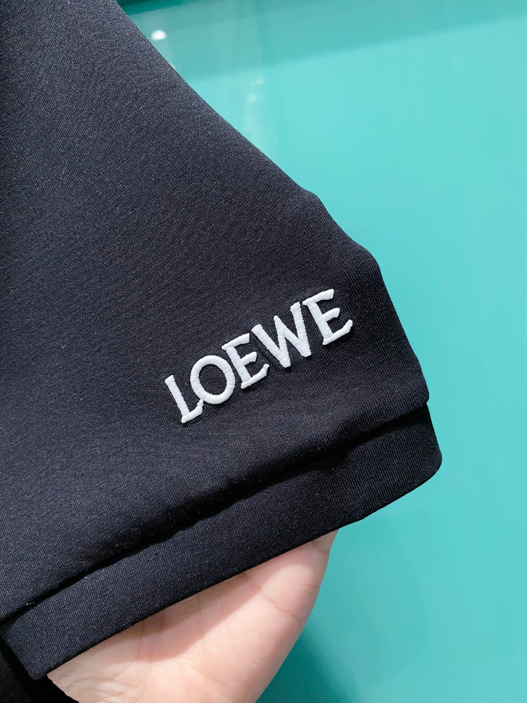 LOE#WE 罗意威 2025秋冬太空棉字母刺绣logo时尚百搭打底圆领短袖衫，精致工艺面料，顶级元素融