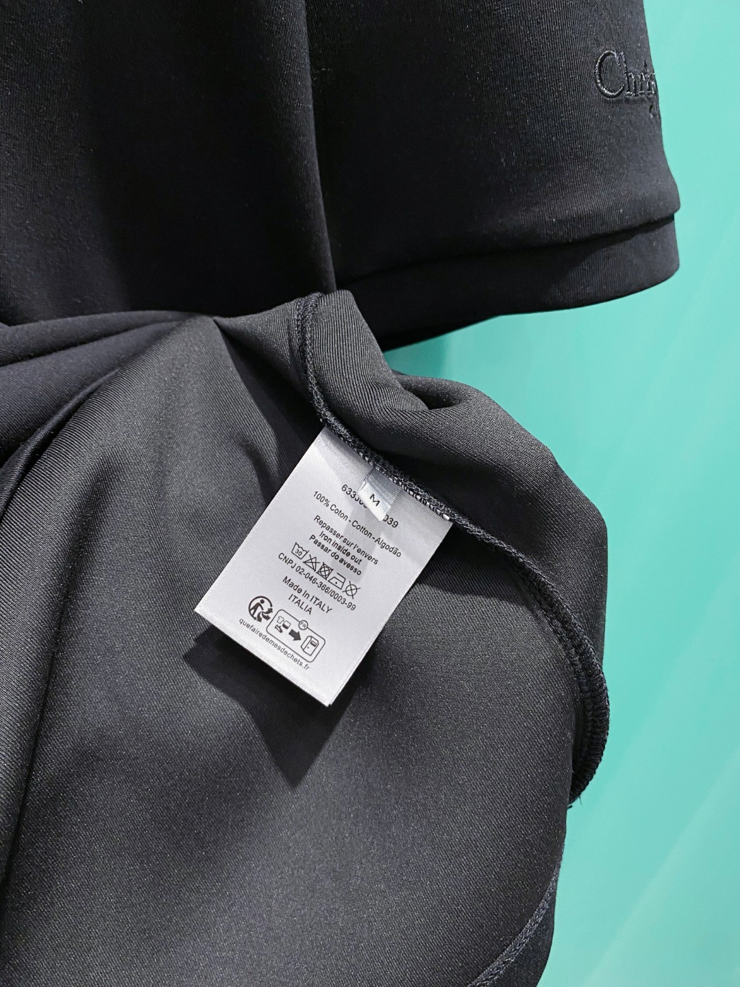 Di#or迪/奥2025秋冬太空棉字母刺绣logo时尚百搭打底圆领短袖衫，精致工艺面料，顶级元素融合打造