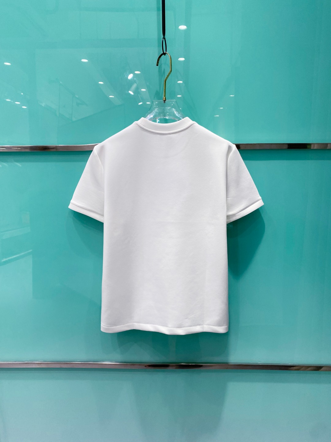 MON#CLER 蒙口 2025秋冬空气层字母刺绣logo时尚百搭打底圆领短袖衫，精致工艺面料，顶级元素