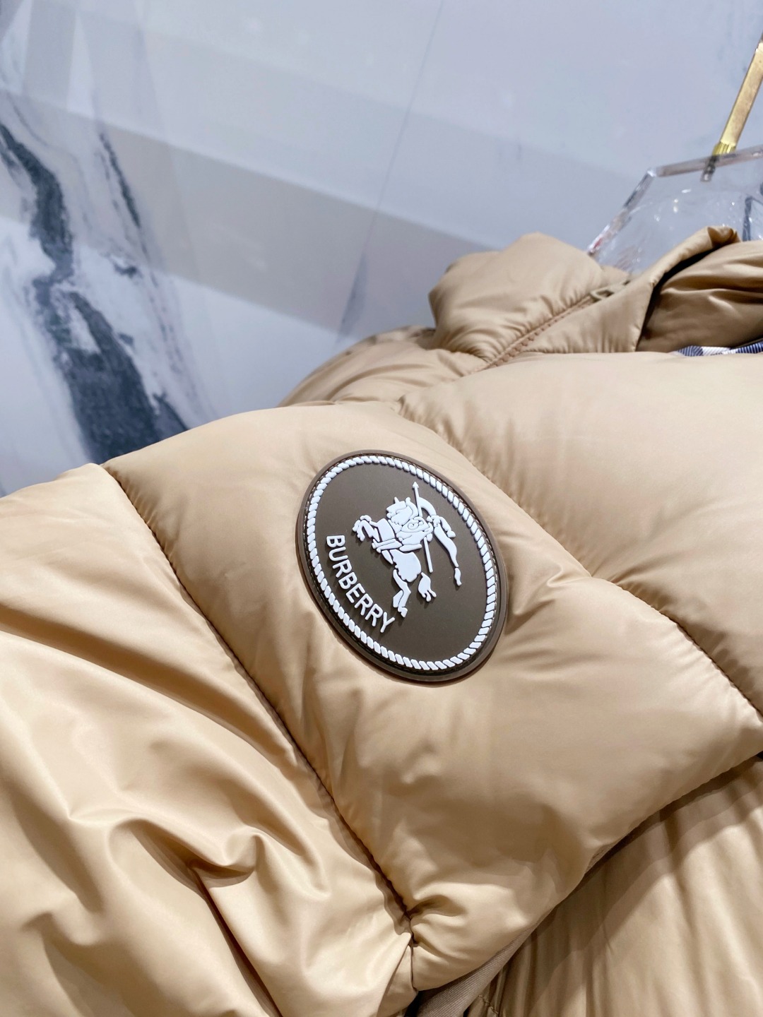 爆款羽绒服 BURBERRY巴宝莉 2025新款羽绒服秀场新品，袖子可拆卸，一衣两穿。品相非常完美，专柜