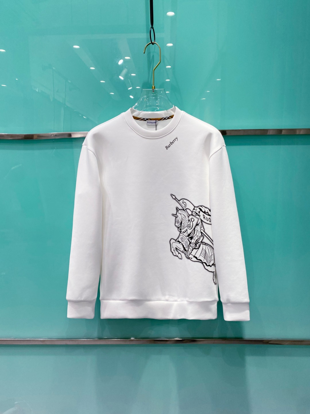 巴宝莉burberry【新品】2025秋冬🆕立体印刷套头太空棉卫衣 高端卫衣，极品原单！精简的时尚感,感