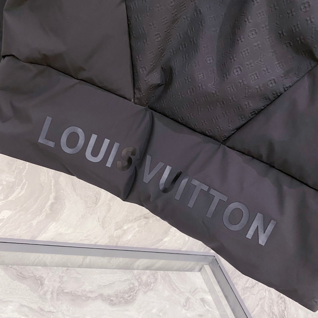 LOUIS*VUITTON 路易威登 FW2025秋冬新款羽绒服，Lv徽标压花钢印老花拼接连帽璀璨登场，