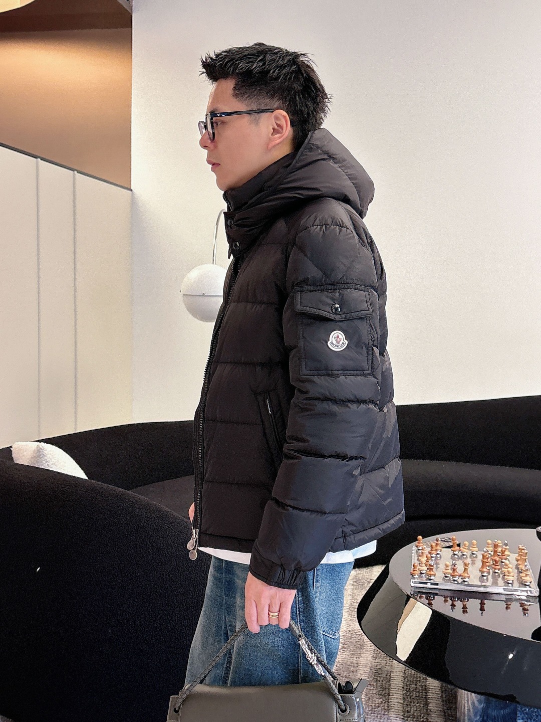 特级羽绒⬆️Moncler王牌经典,2025全新上市.Maya(全新科技尼龙)男士哑光短款羽绒夹克外套.