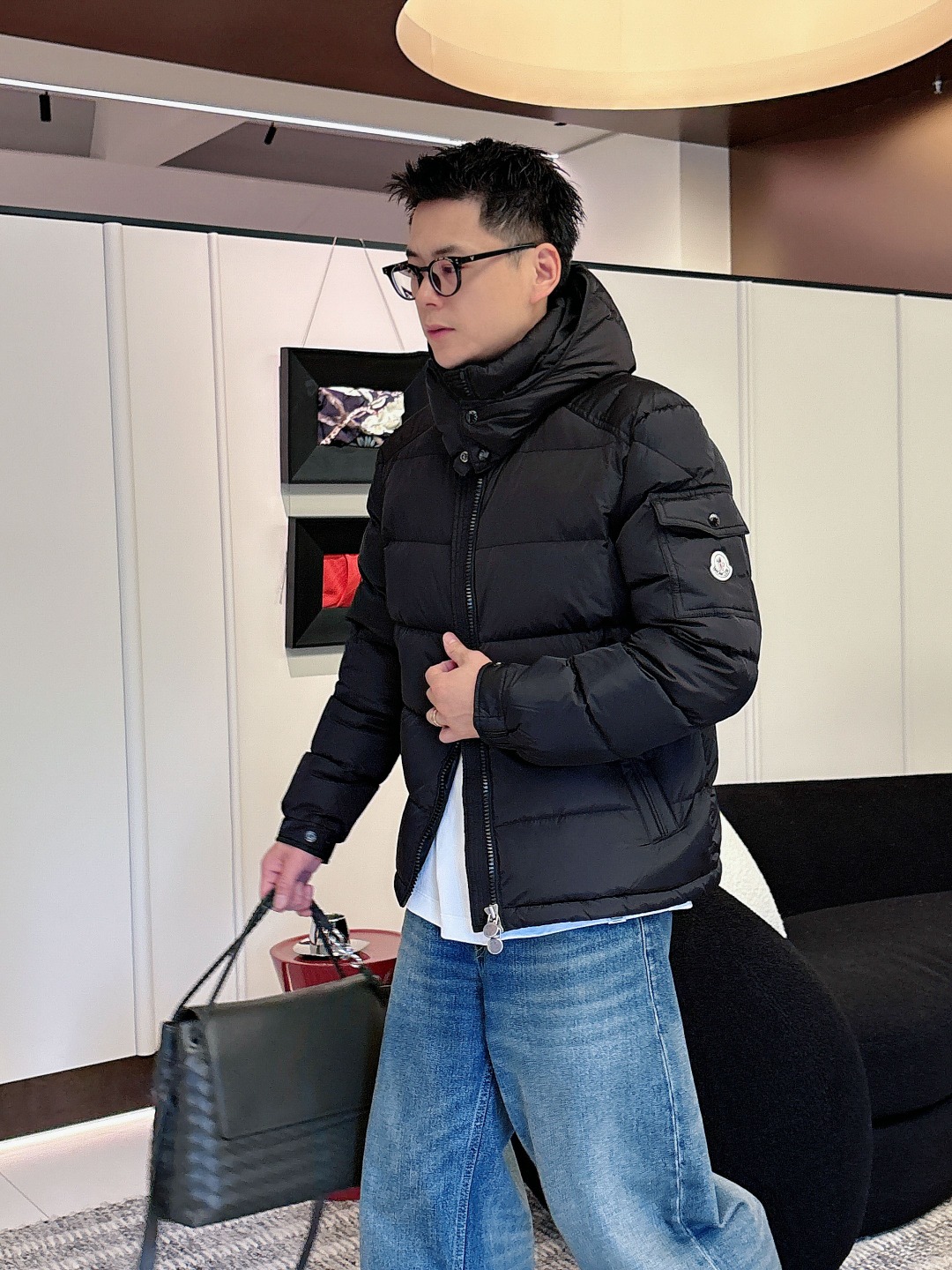 特级羽绒⬆️Moncler王牌经典,2025全新上市.Maya(全新科技尼龙)男士哑光短款羽绒夹克外套.