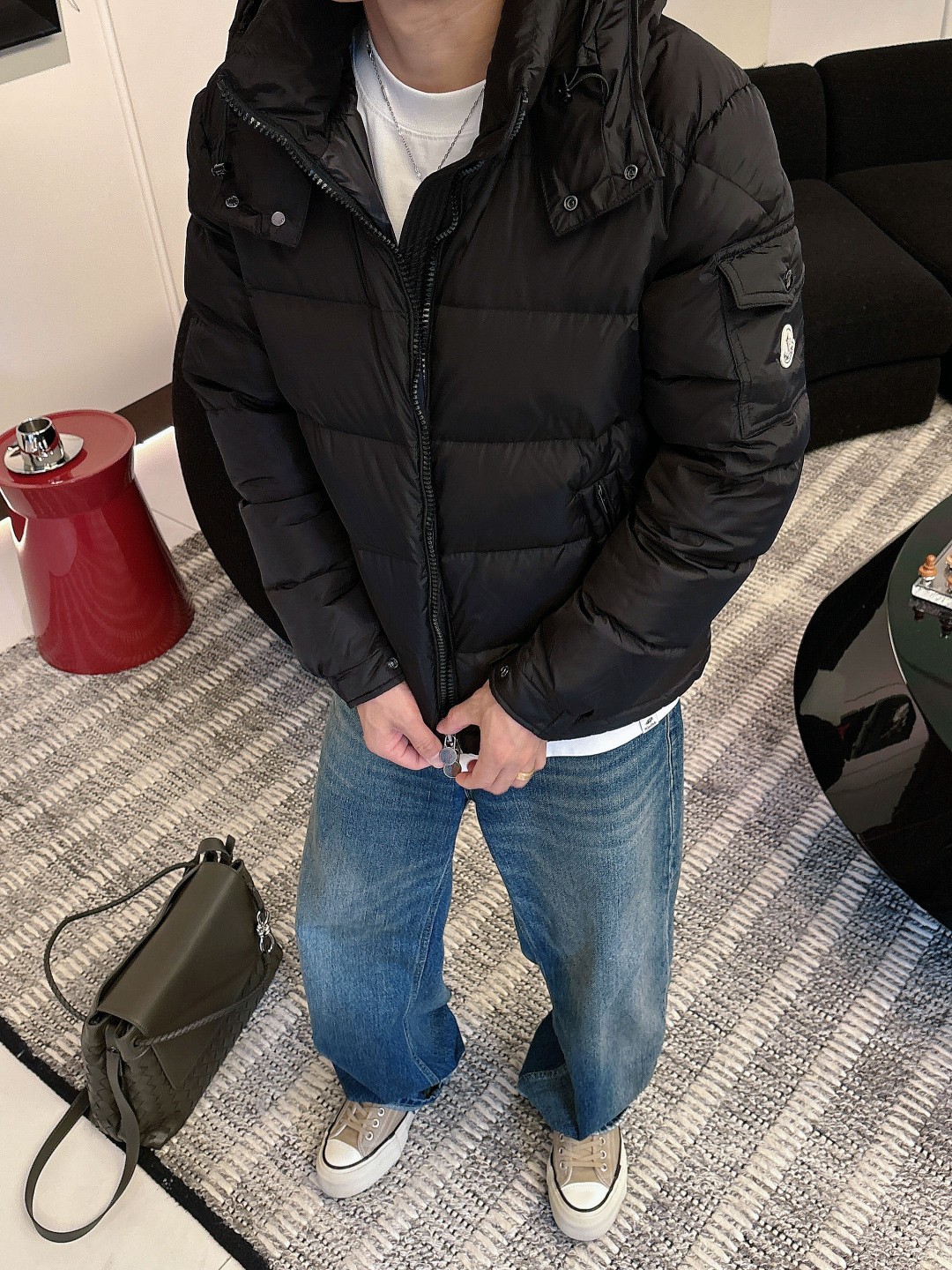 特级羽绒⬆️Moncler王牌经典,2025全新上市.Maya(全新科技尼龙)男士哑光短款羽绒夹克外套.