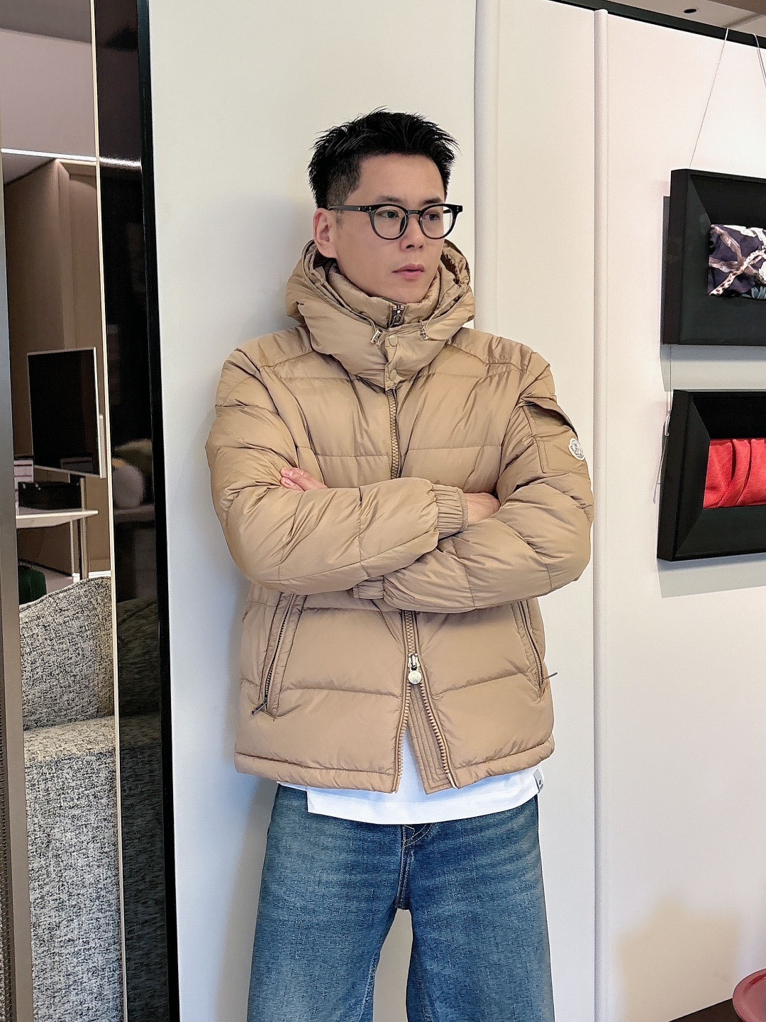 特级羽绒⬆️Moncler王牌经典,2025全新上市.Maya(全新科技尼龙)男士哑光短款羽绒夹克外套.