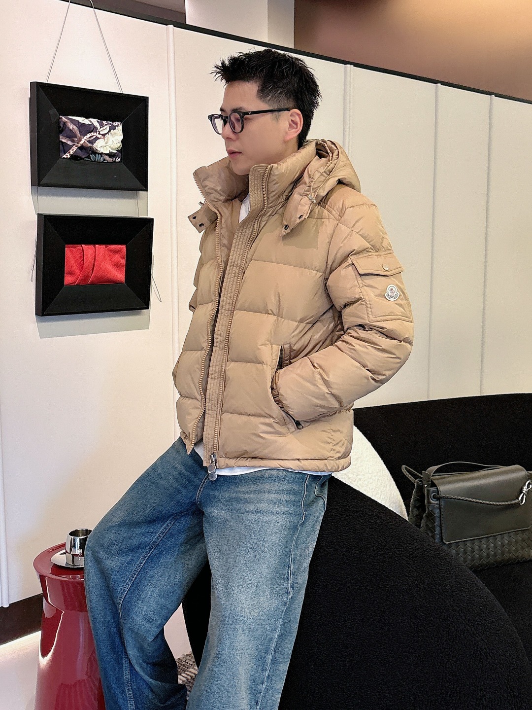 特级羽绒⬆️Moncler王牌经典,2025全新上市.Maya(全新科技尼龙)男士哑光短款羽绒夹克外套.