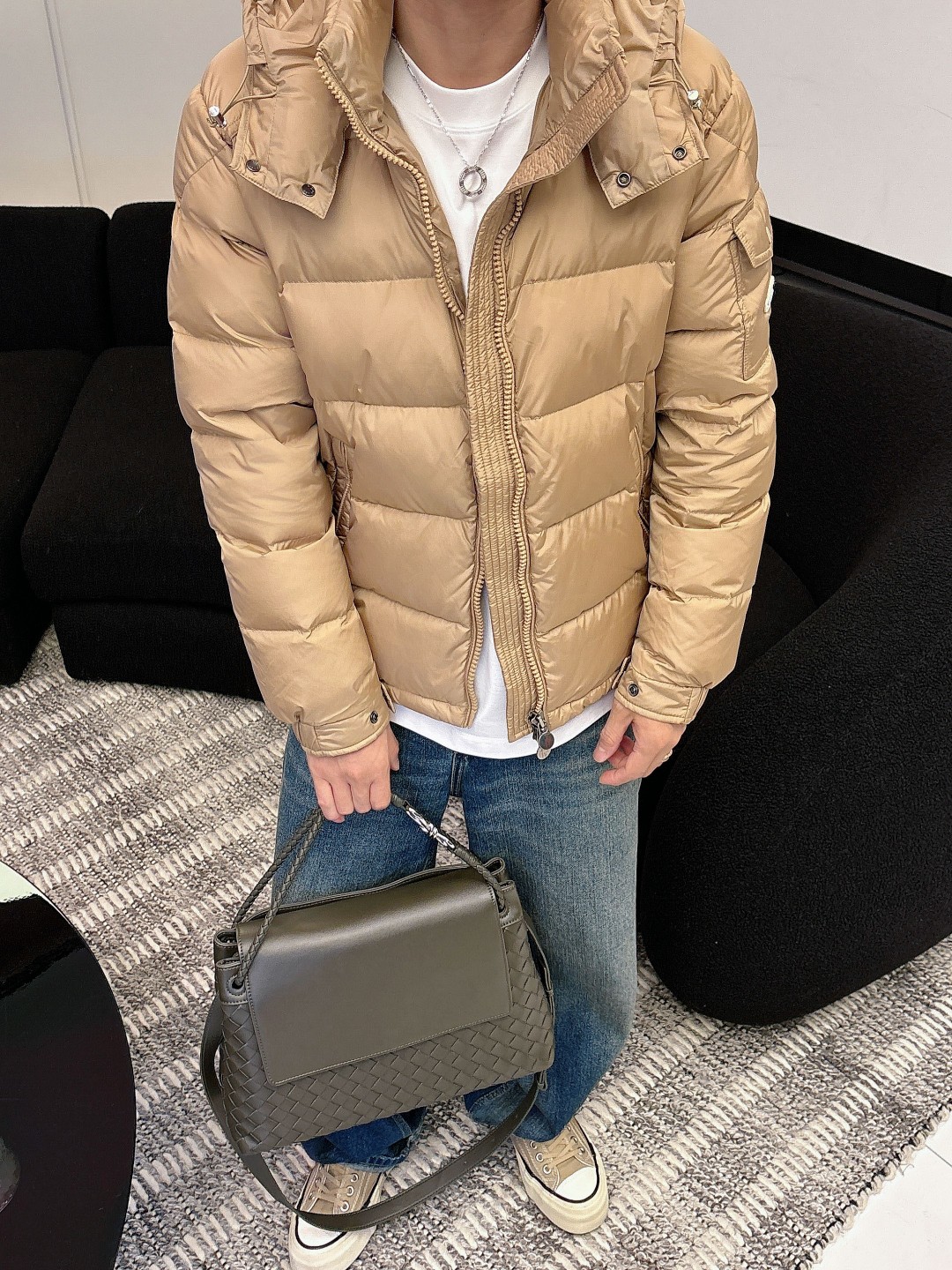 特级羽绒⬆️Moncler王牌经典,2025全新上市.Maya(全新科技尼龙)男士哑光短款羽绒夹克外套.