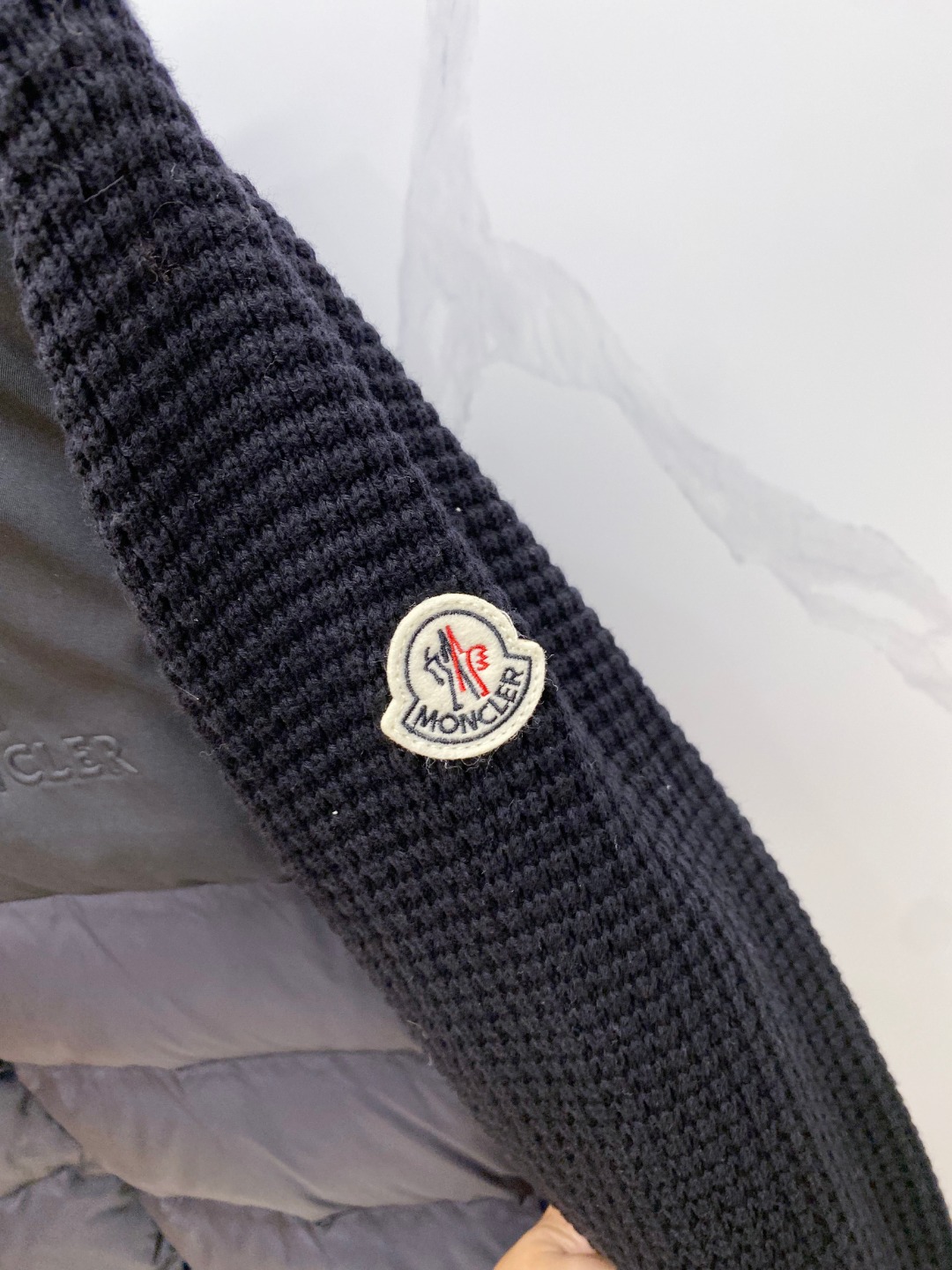 Moncler 蒙口 2025年秋冬新款羽绒服，针织连帽拼接羽绒服采用新国标95白鸭绒，秋冬新品内搭神器