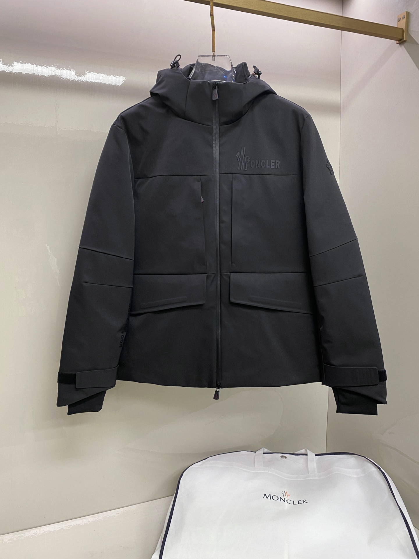 Moncler Black Hooded Pocket Jacket