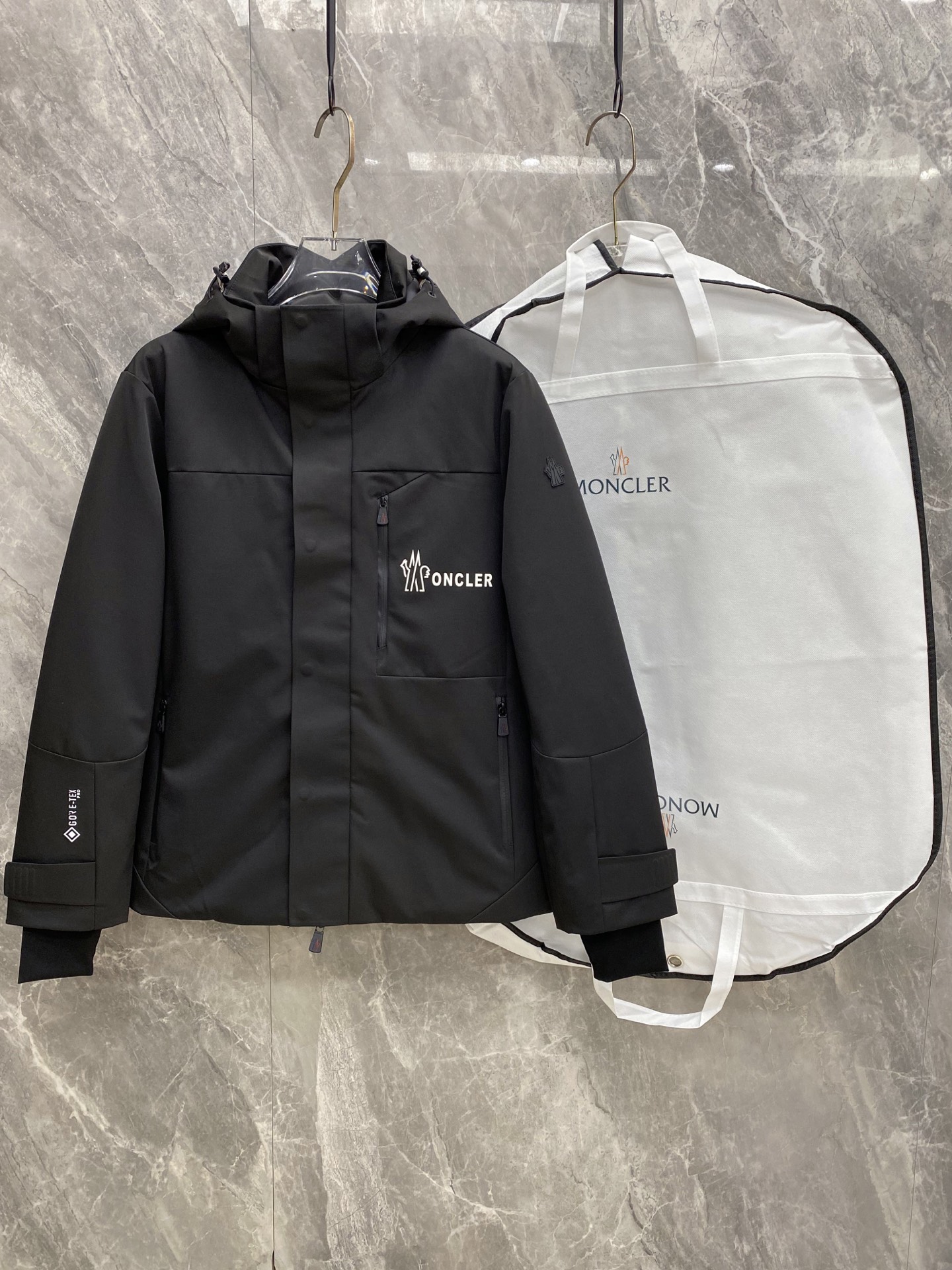 Moncler Black Logo Hooded Jacket