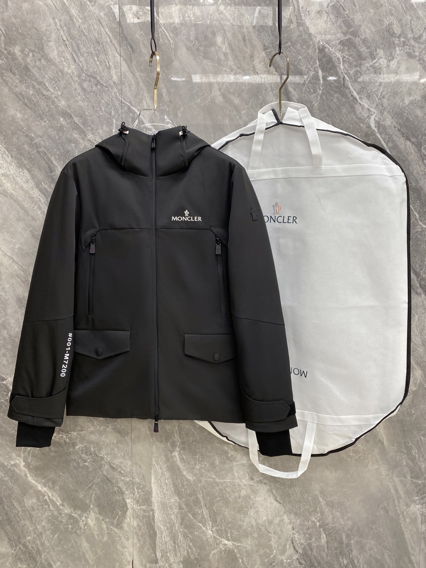 Moncler Black Hooded Pocket Jacket