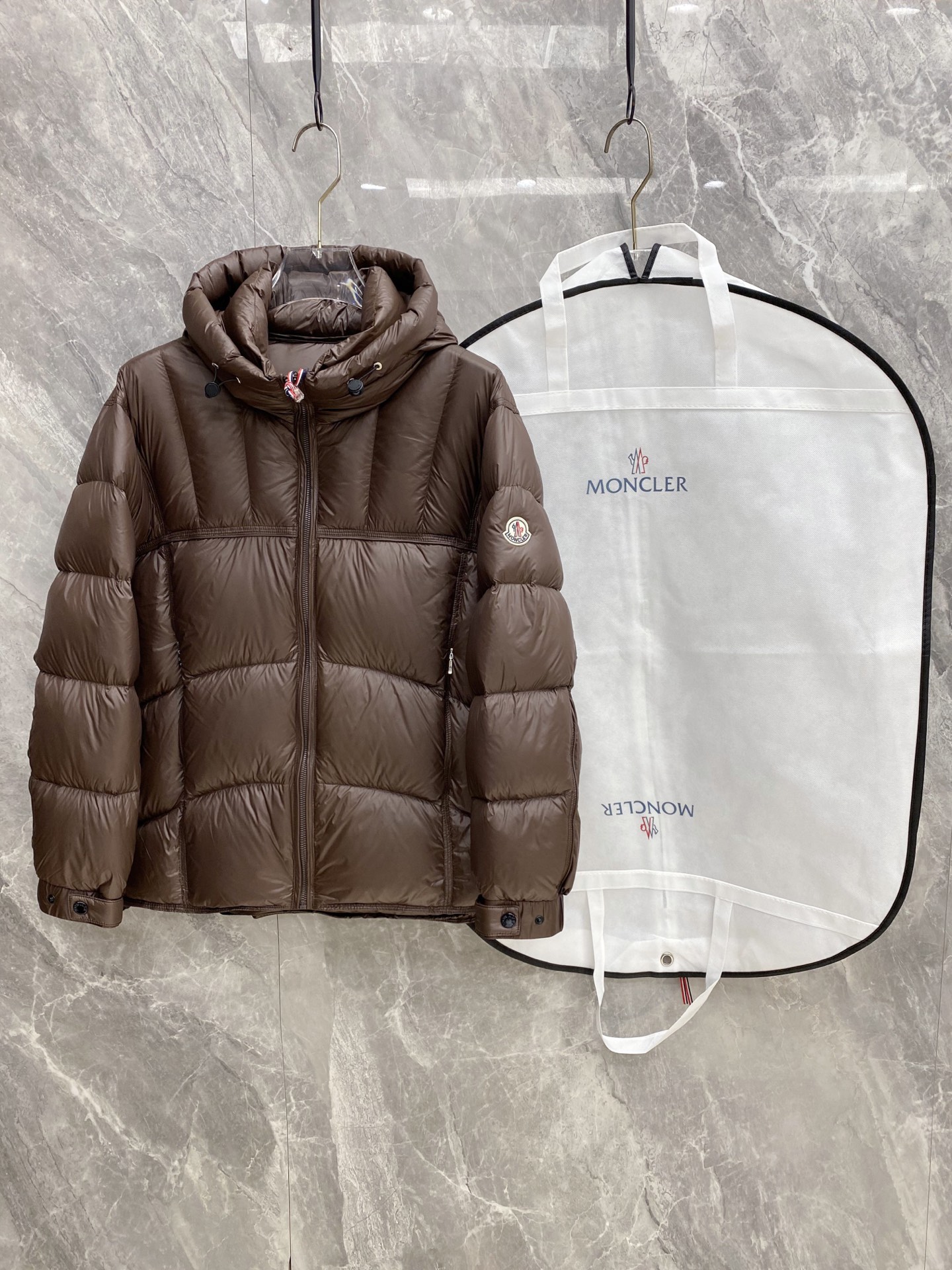 Burberry Brown Hooded Puffer Jacket