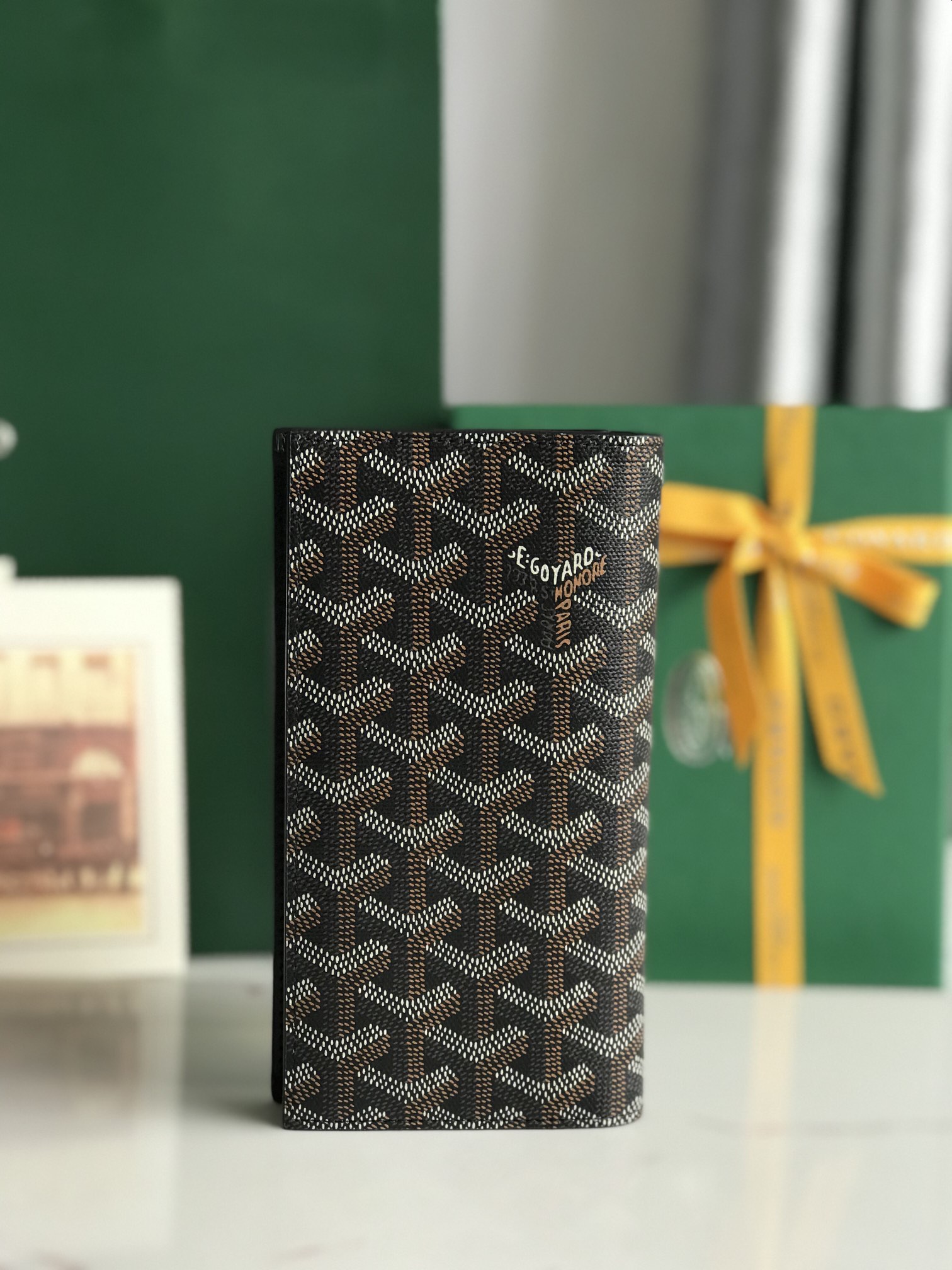 Goyard Saint-Lambert Phone Pouch in Goyardine Canvas with Leather Trim 3 i1751286738 311 4
