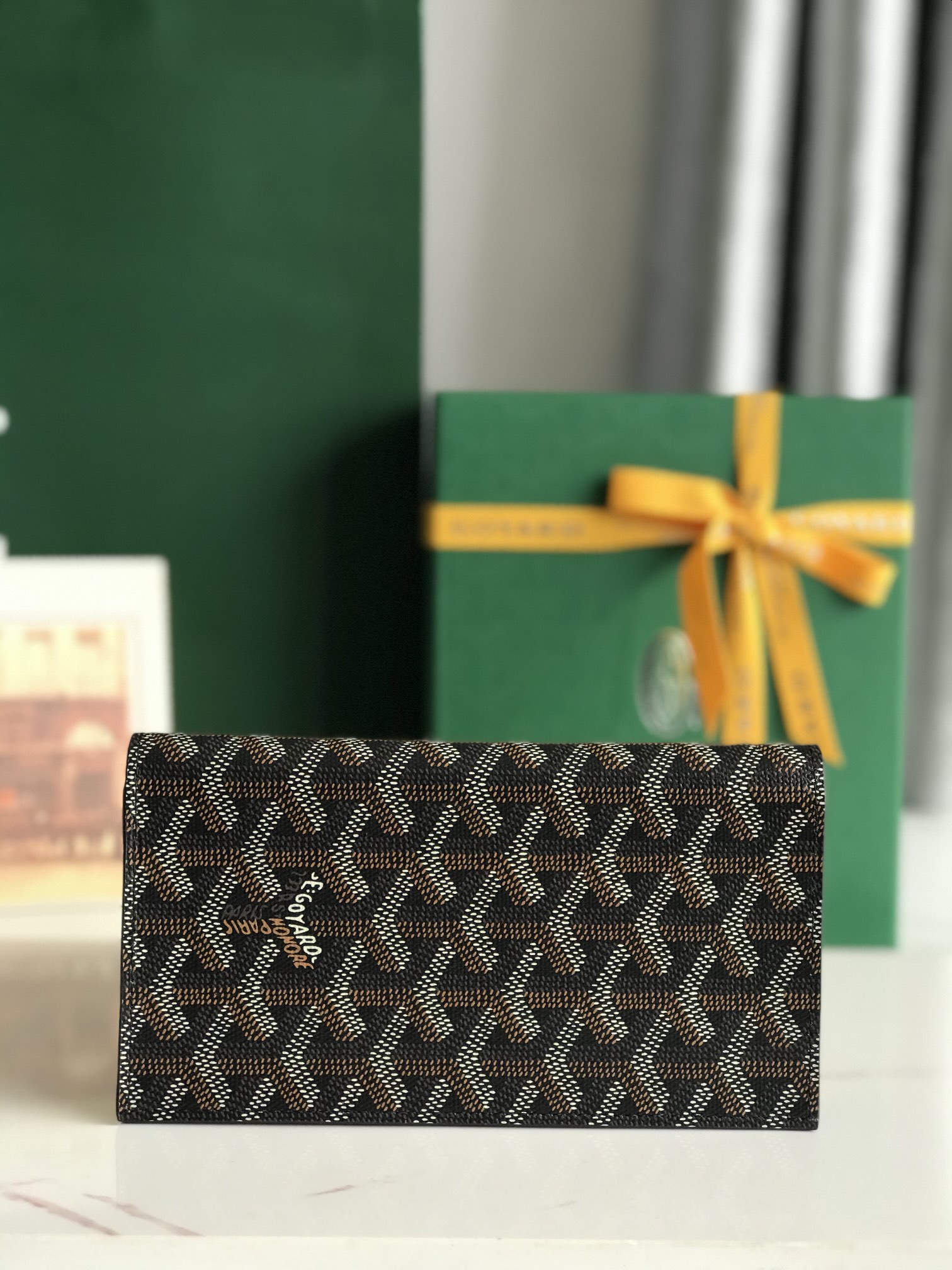 Goyard Saint-Lambert Phone Pouch in Goyardine Canvas with Leather Trim 4 i1751286738 3659 7