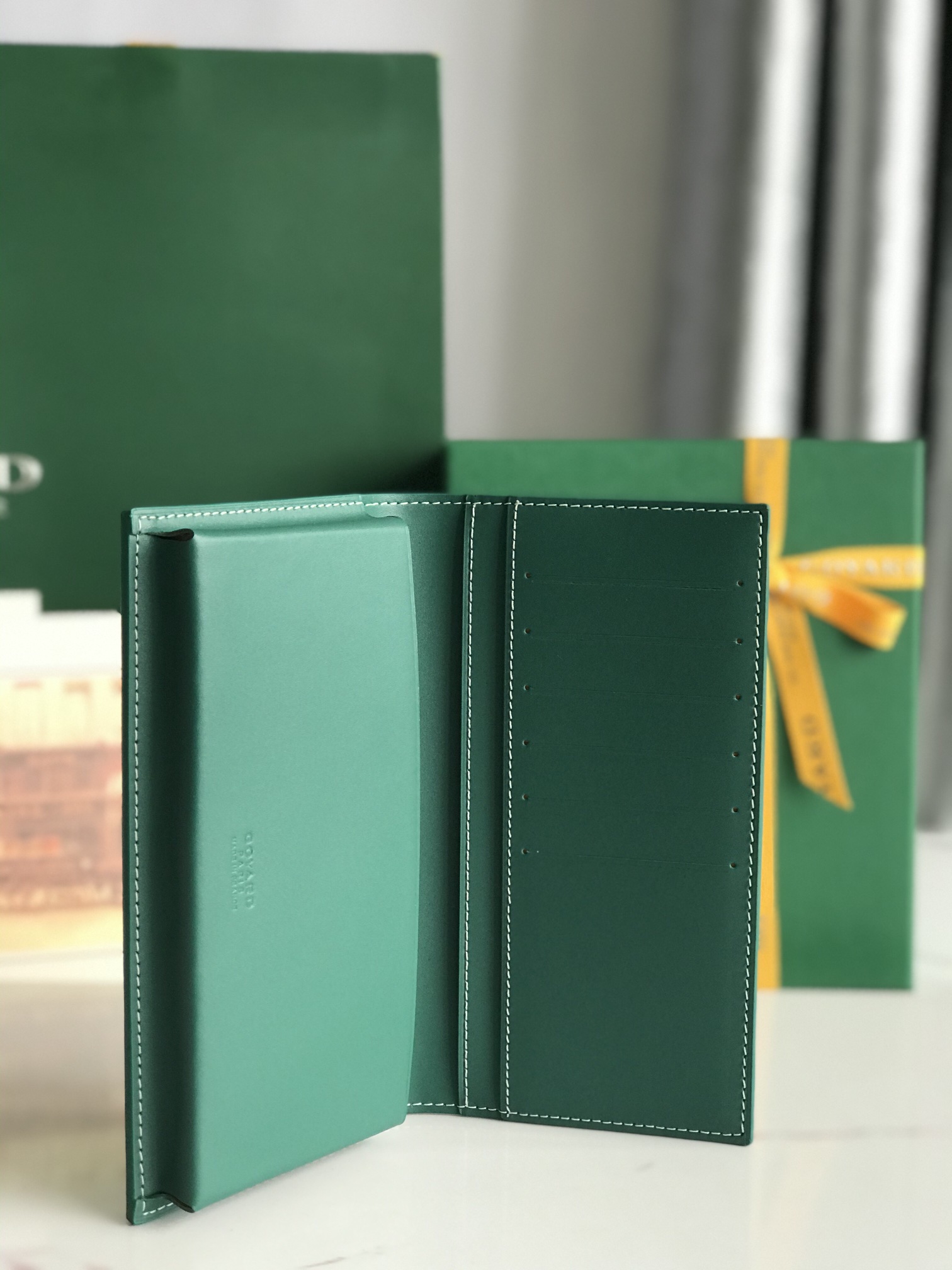 Goyard Saint-Lambert Phone Pouch in Goyardine Canvas & Calfskin Leather 5 i1751347245 867 6