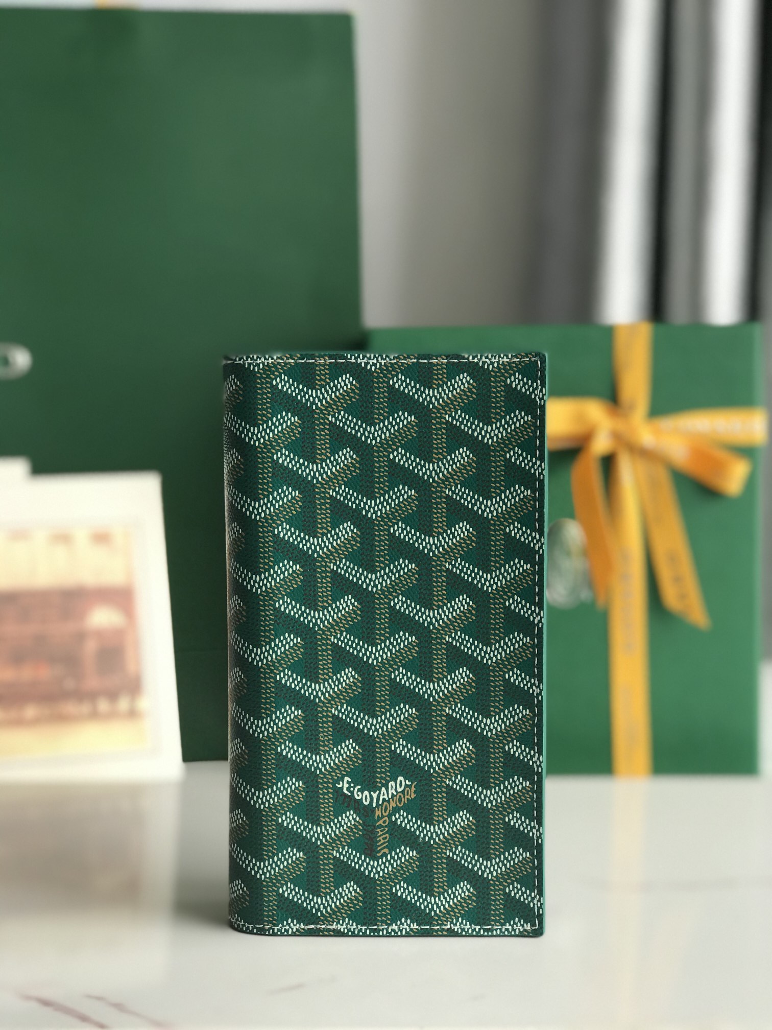 Goyard Saint-Lambert Phone Pouch in Goyardine Canvas & Calfskin Leather 2 i1751347246 1162 8