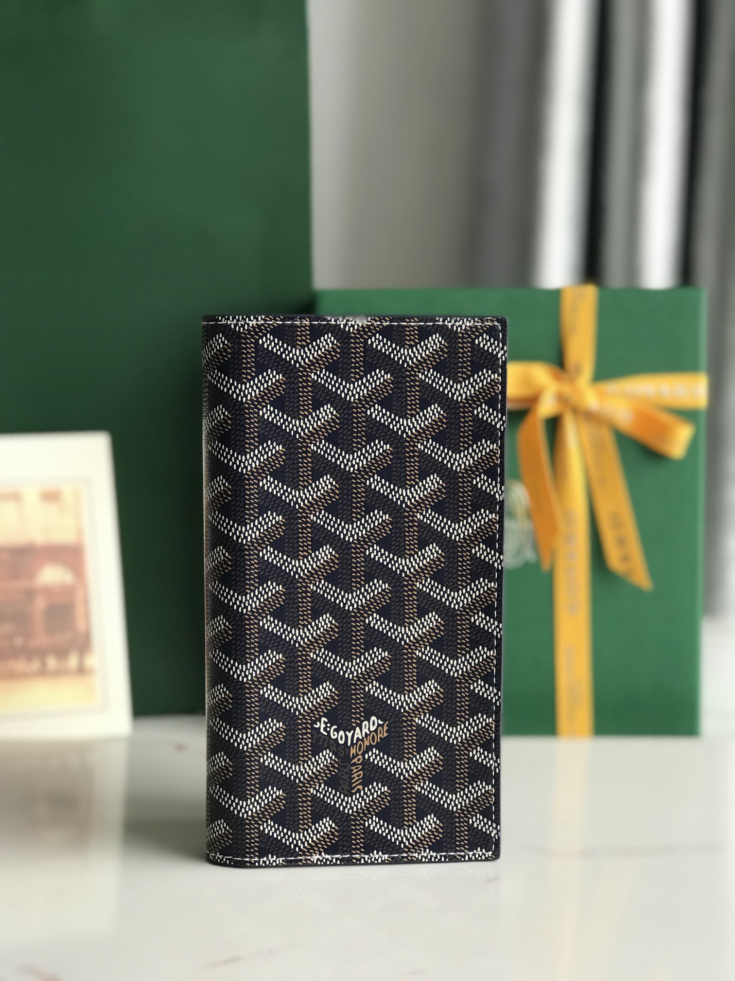 Goyard Saint-Lambert Phone Pouch in Goyardine Canvas & Calfskin Leather 2 i1751348019 3455 0