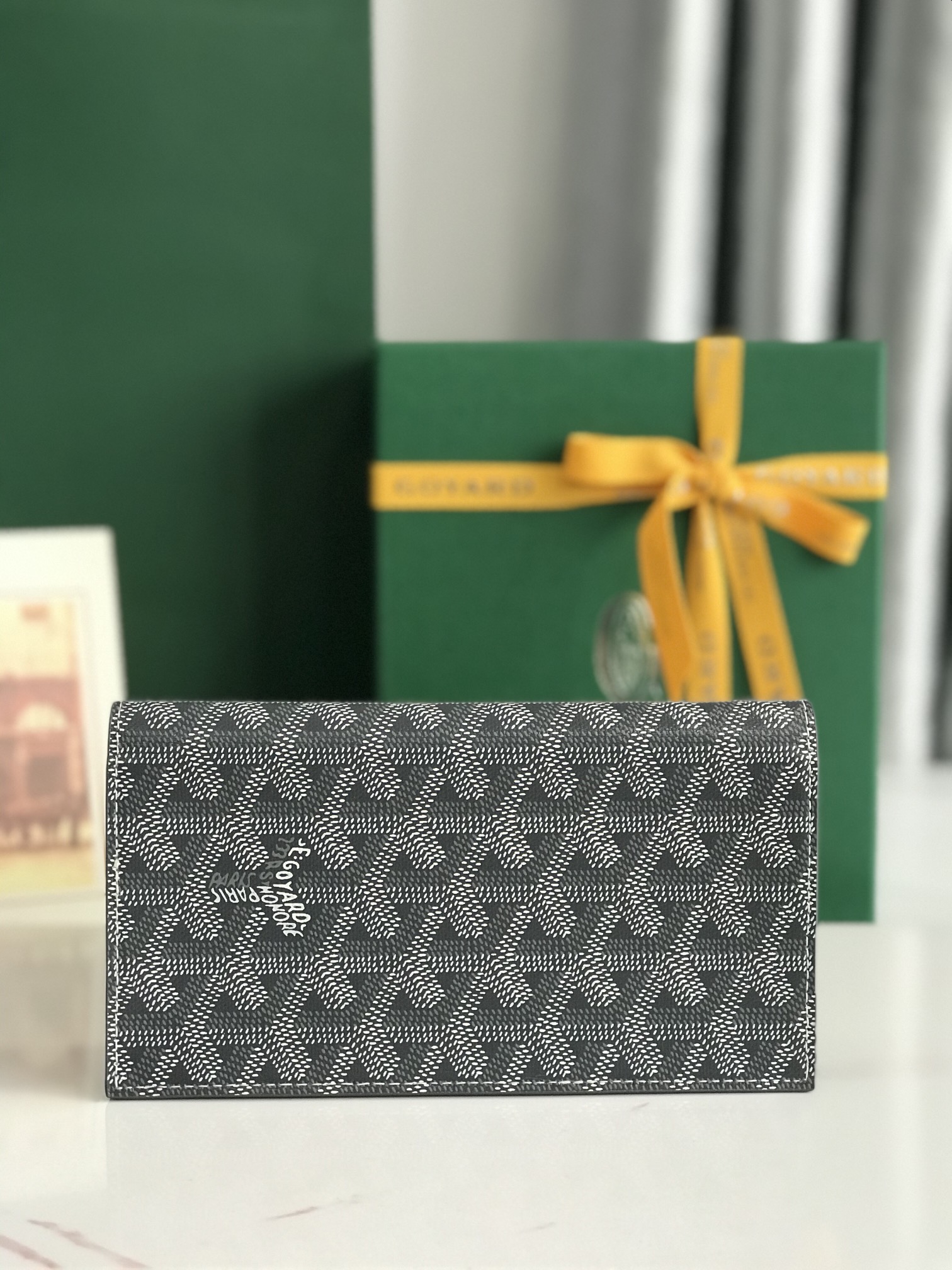 Goyard Saint-Lambert Phone Pouch in Goyardine Canvas & Calfskin Leather 9 i1751348202 793 0