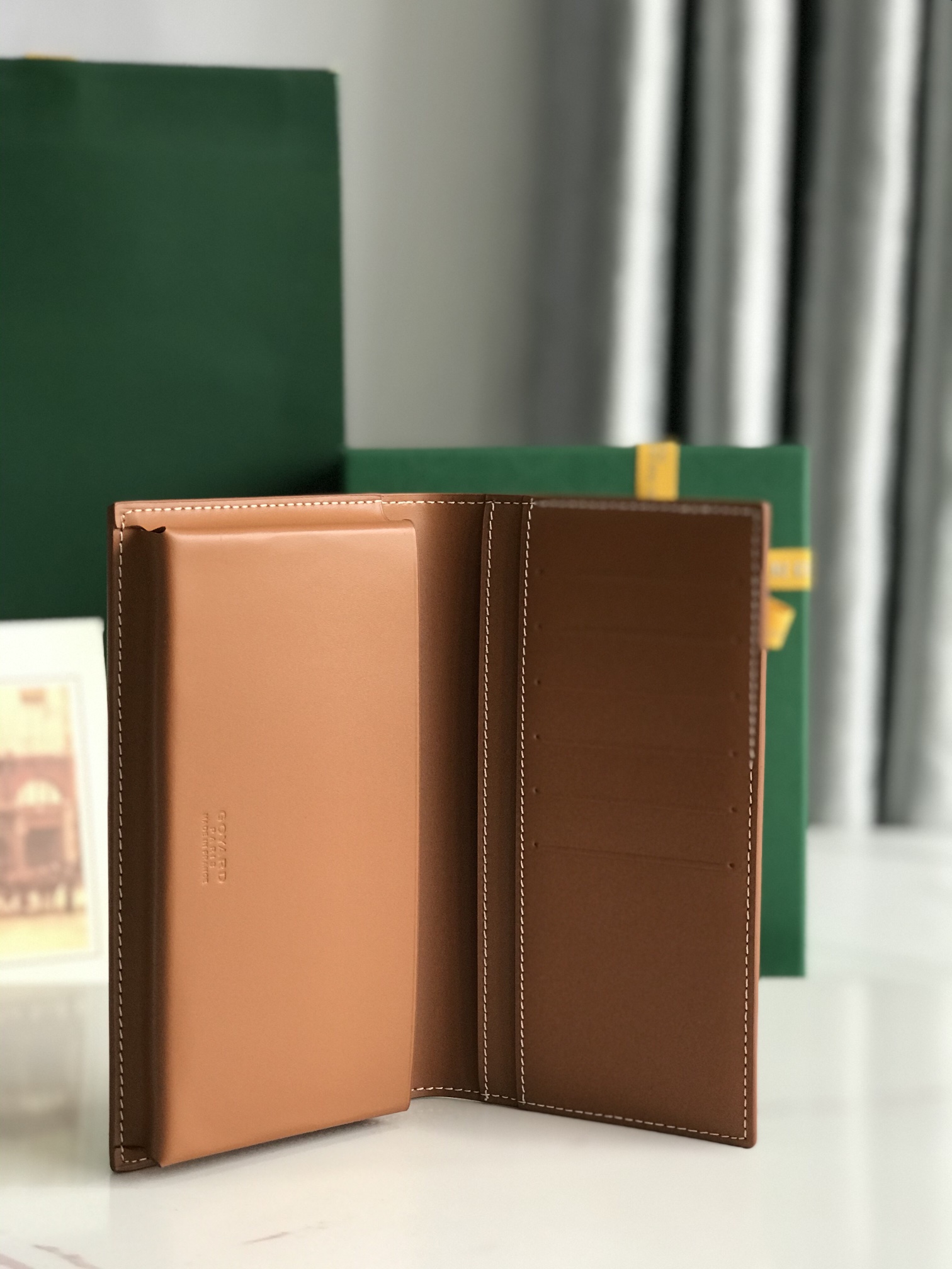 Goyard Saint-Lambert Phone Pouch: Goyardine Canvas & Calfskin Leather, Compact Design 4 i1751348446 2154 0