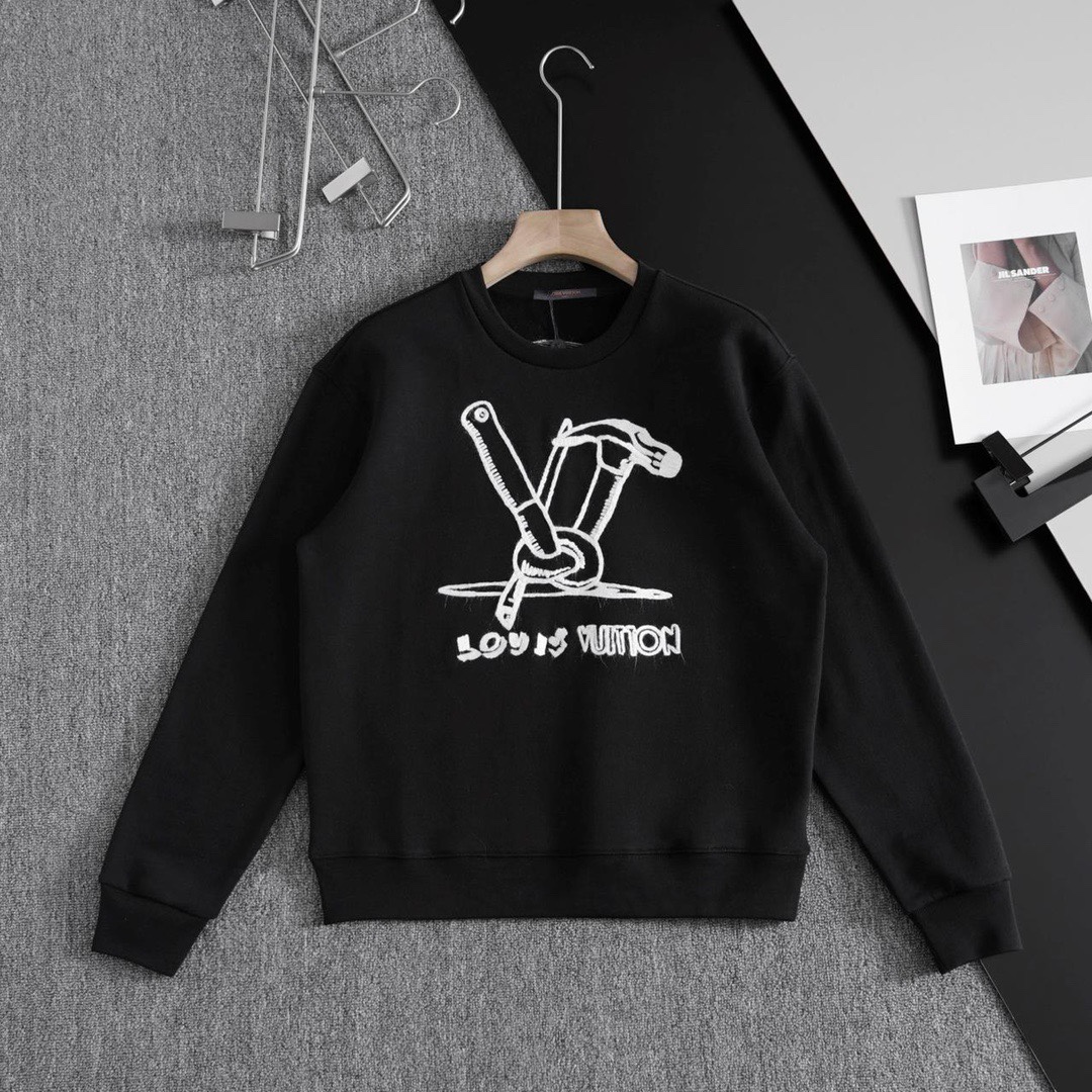 Louis Vuitton mirror quality
 Clothing Sweatshirts Black White Unisex