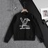 Louis Vuitton mirror quality Clothing Sweatshirts Black White Unisex