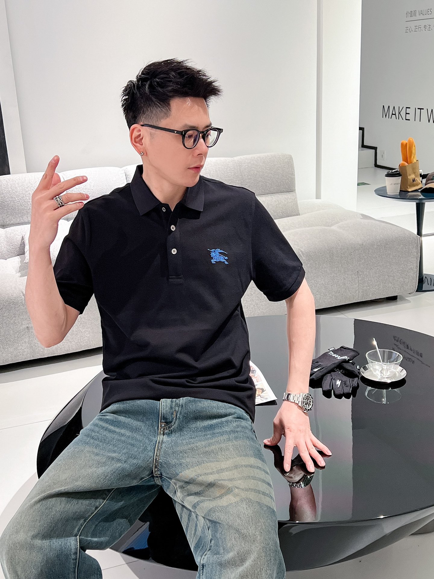 巴宝莉 2025ss夏季新款字母标识刺绣logo男士翻领Polo衫！经典商务男款，高端男装的天花板级别的