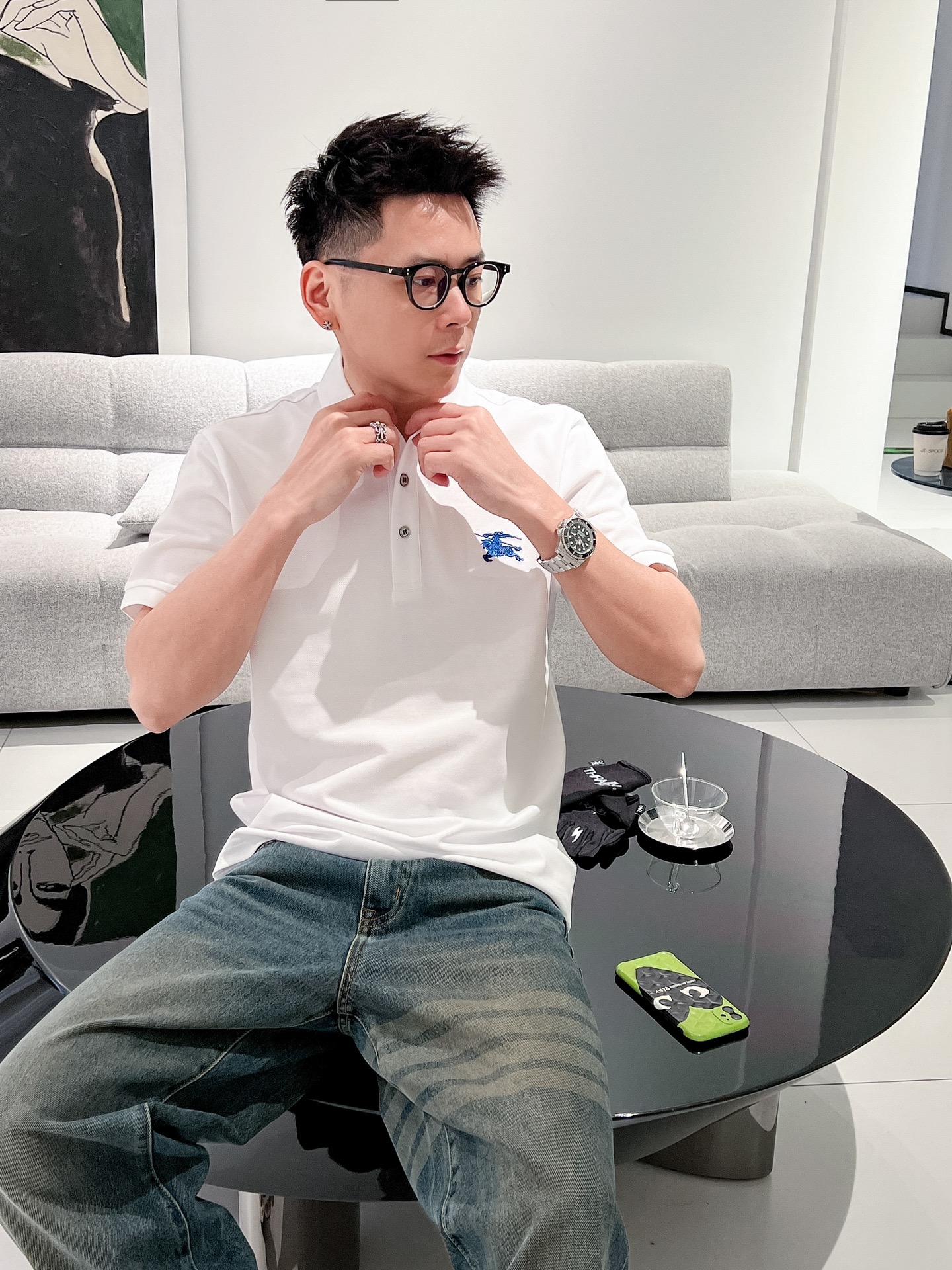 巴宝莉 2025ss夏季新款字母标识刺绣logo男士翻领Polo衫！经典商务男款，高端男装的天花板级别的