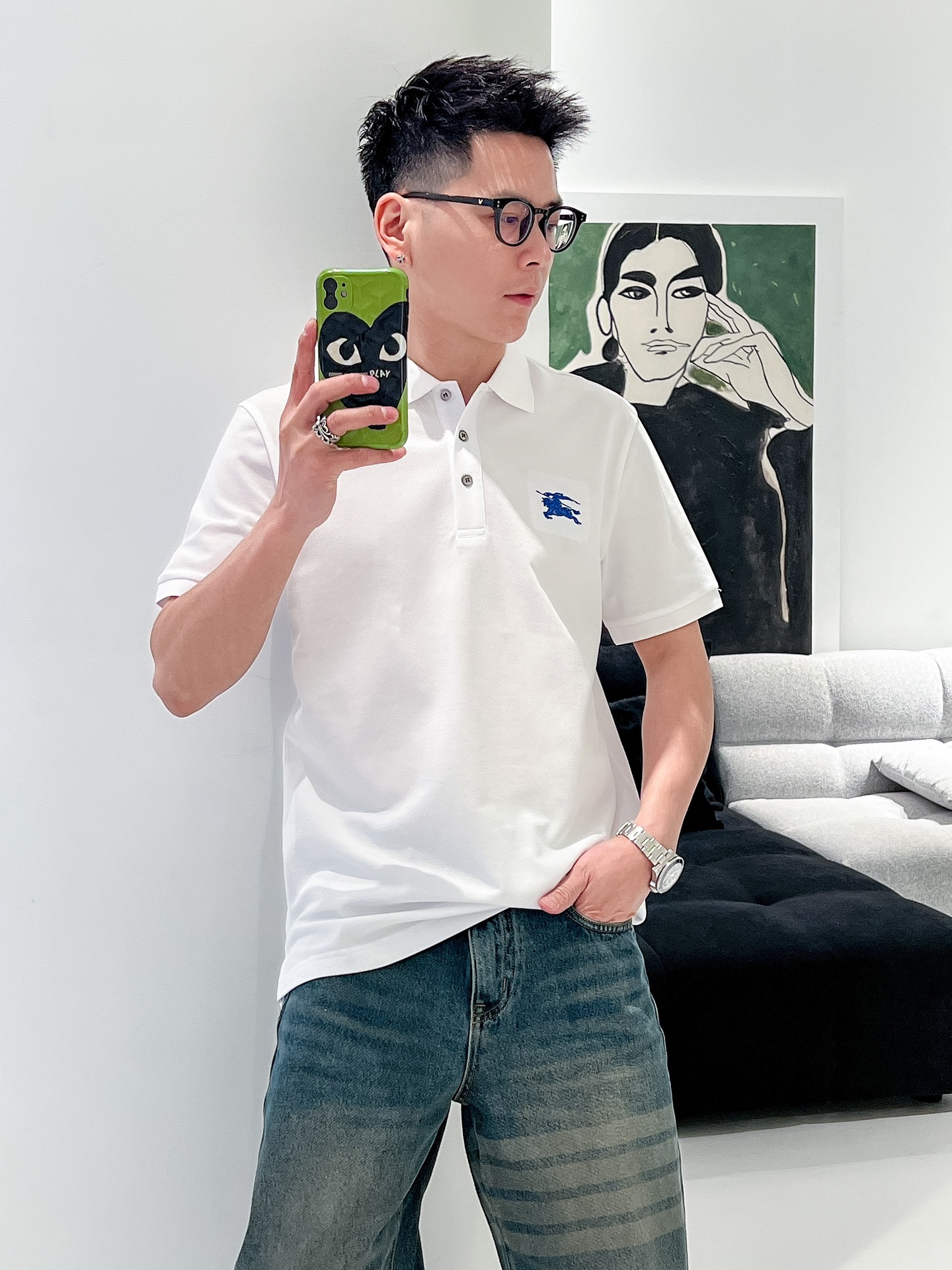 巴宝莉 2025ss夏季新款字母标识刺绣logo男士翻领Polo衫！经典商务男款，高端男装的天花板级别的