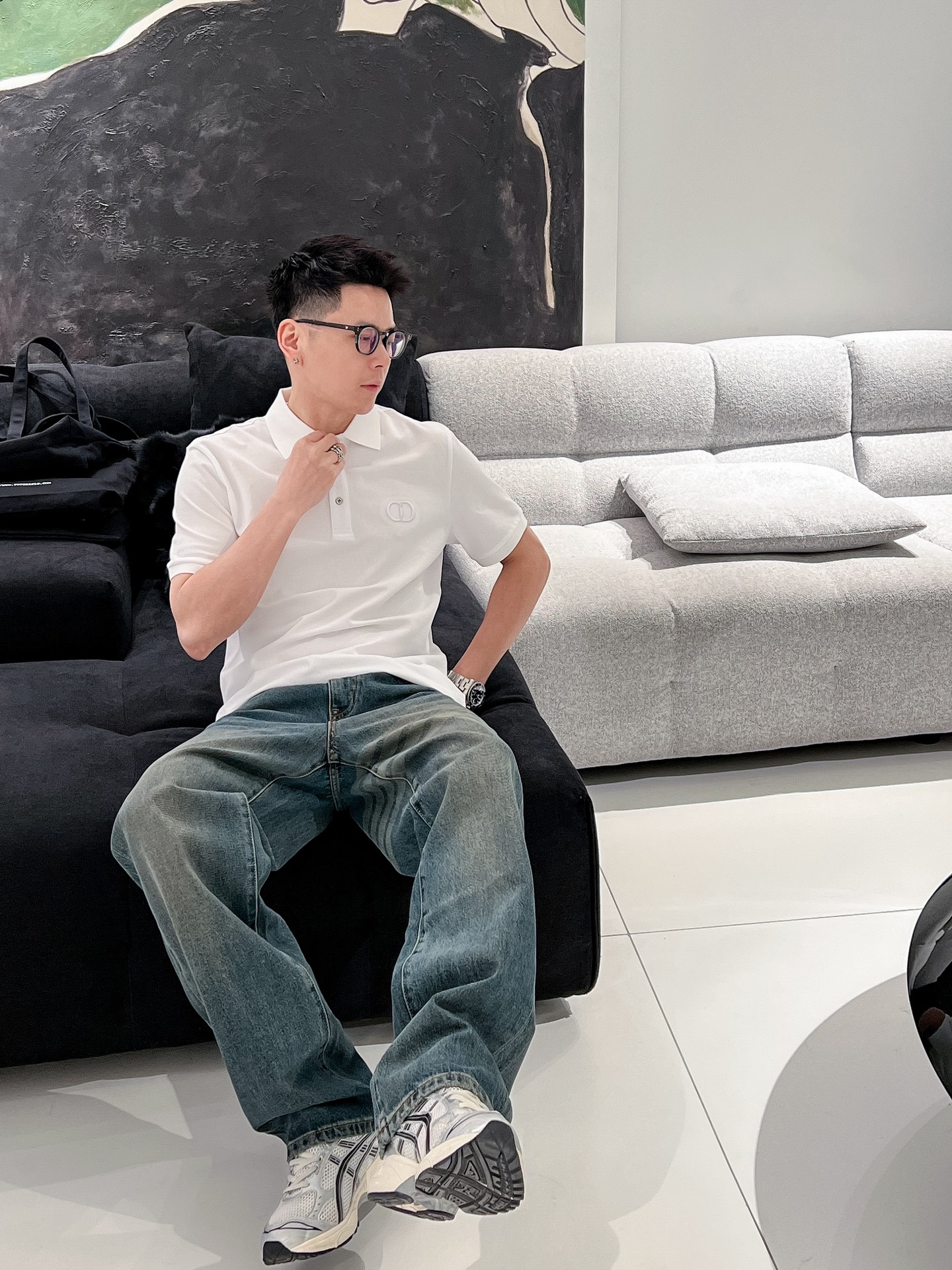 迪奥 CD 2025ss夏季新款字母标识刺绣logo男士翻领Polo衫！经典商务男款，高端男装的天花板级