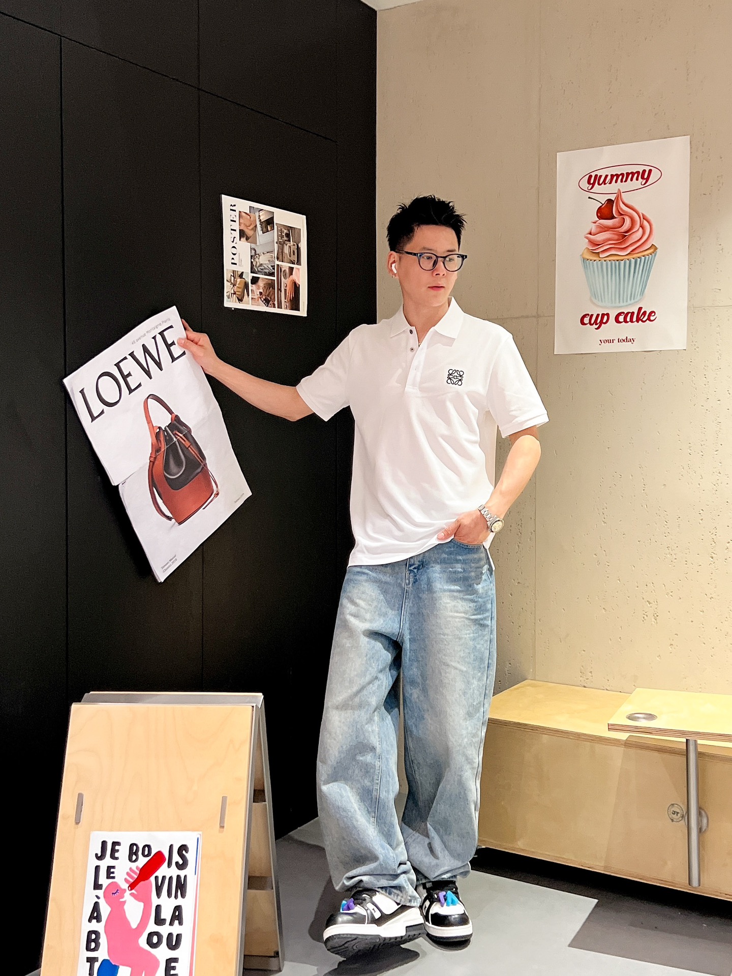 罗意威🆕 25/ss春夏新款丝光珠地翻领Polo 上身舒适轻柔 标准版型黑白两色码数：M L XL XX