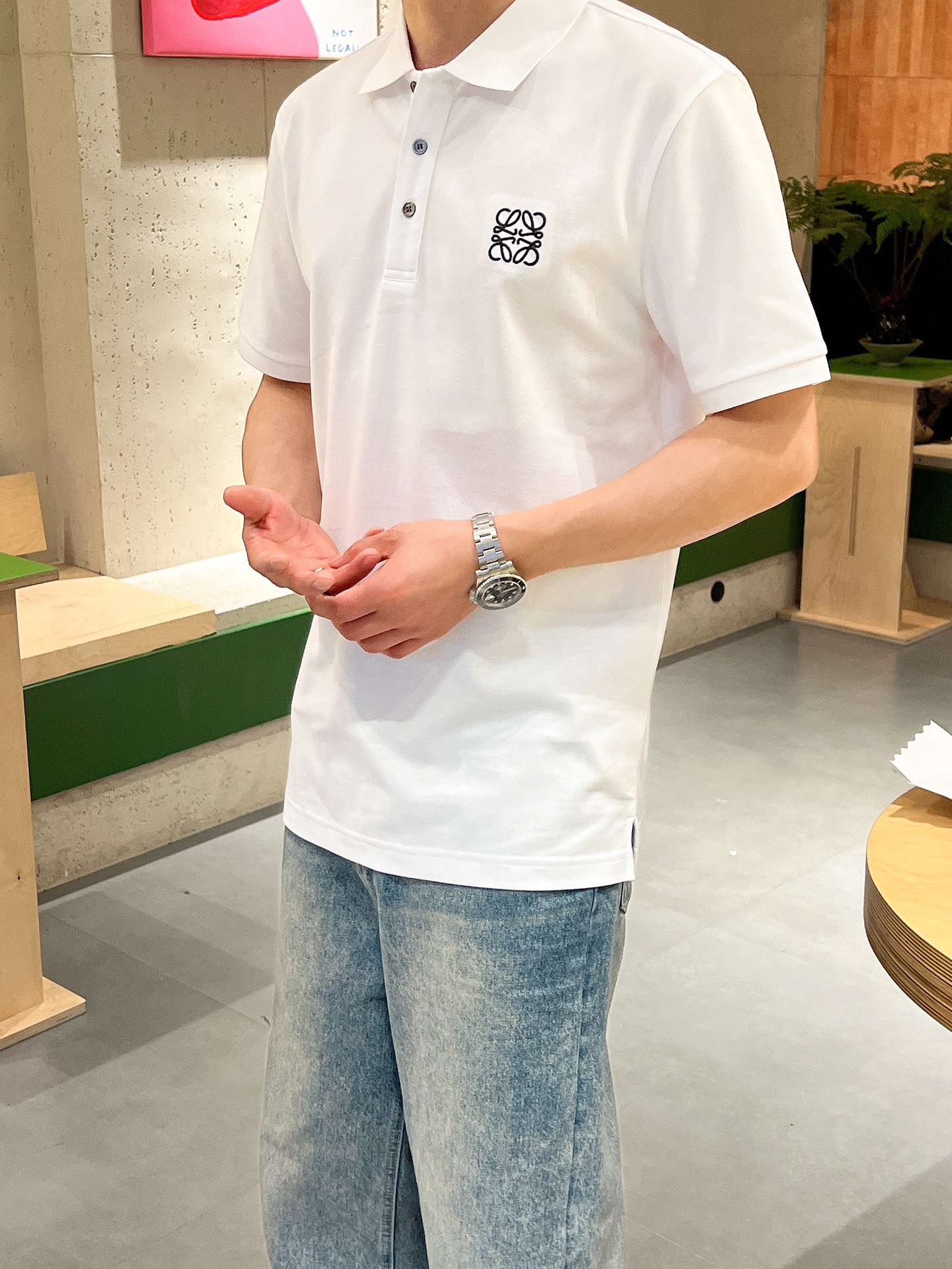 罗意威🆕 25/ss春夏新款丝光珠地翻领Polo 上身舒适轻柔 标准版型黑白两色码数：M L XL XX