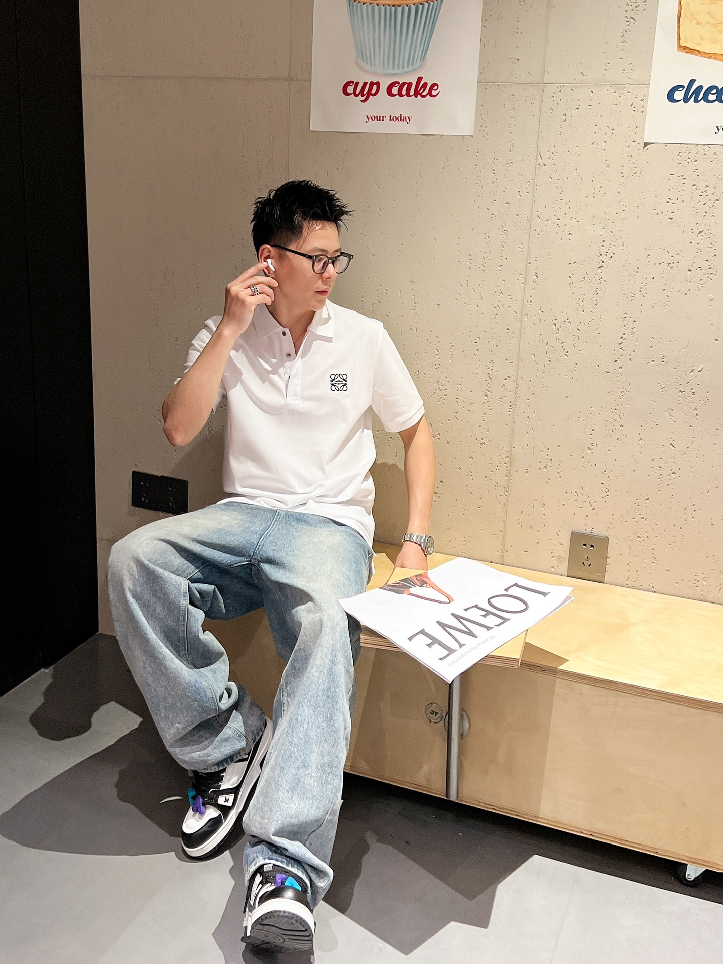 罗意威🆕 25/ss春夏新款丝光珠地翻领Polo 上身舒适轻柔 标准版型黑白两色码数：M L XL XX