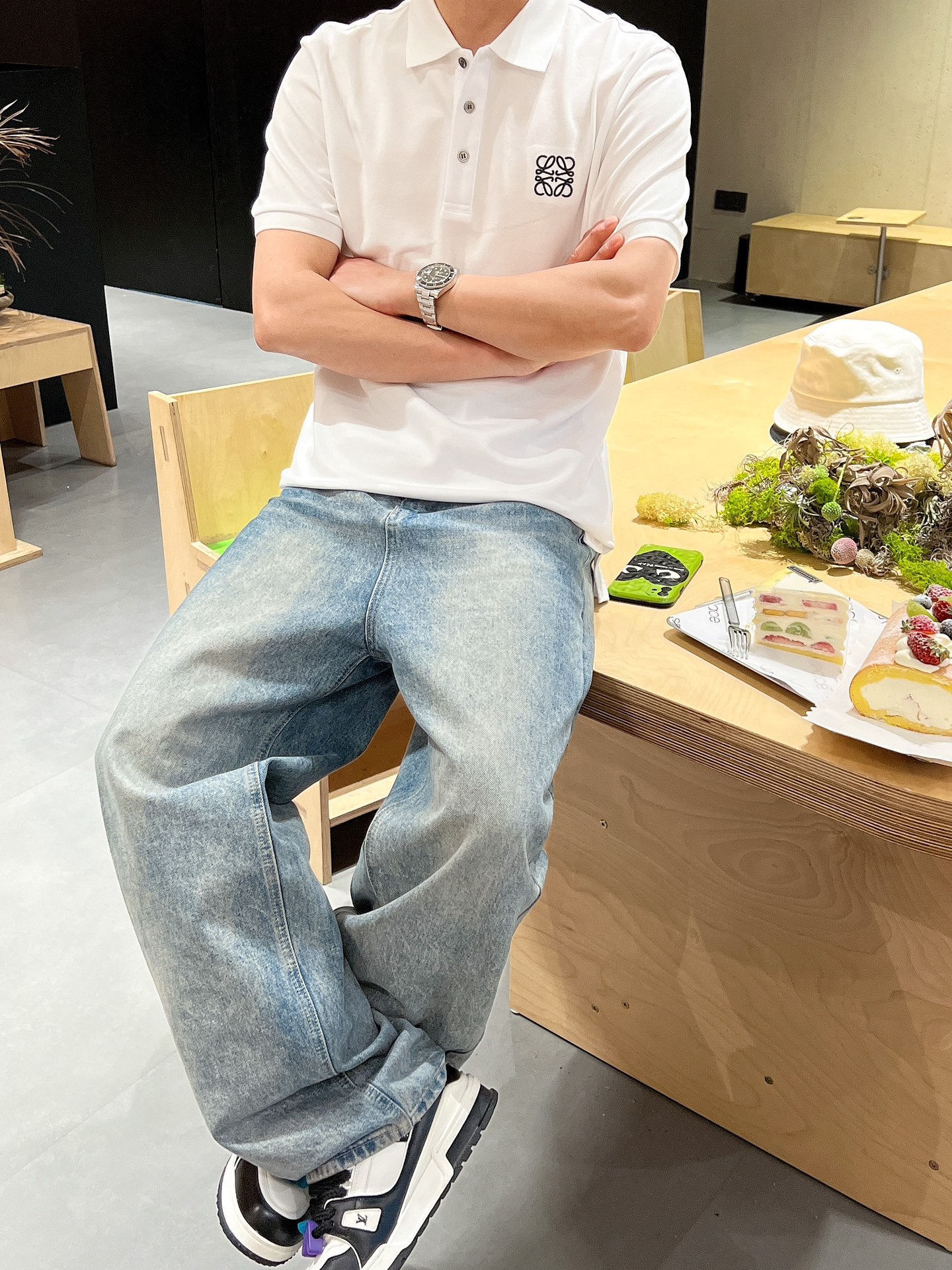 罗意威🆕 25/ss春夏新款丝光珠地翻领Polo 上身舒适轻柔 标准版型黑白两色码数：M L XL XX