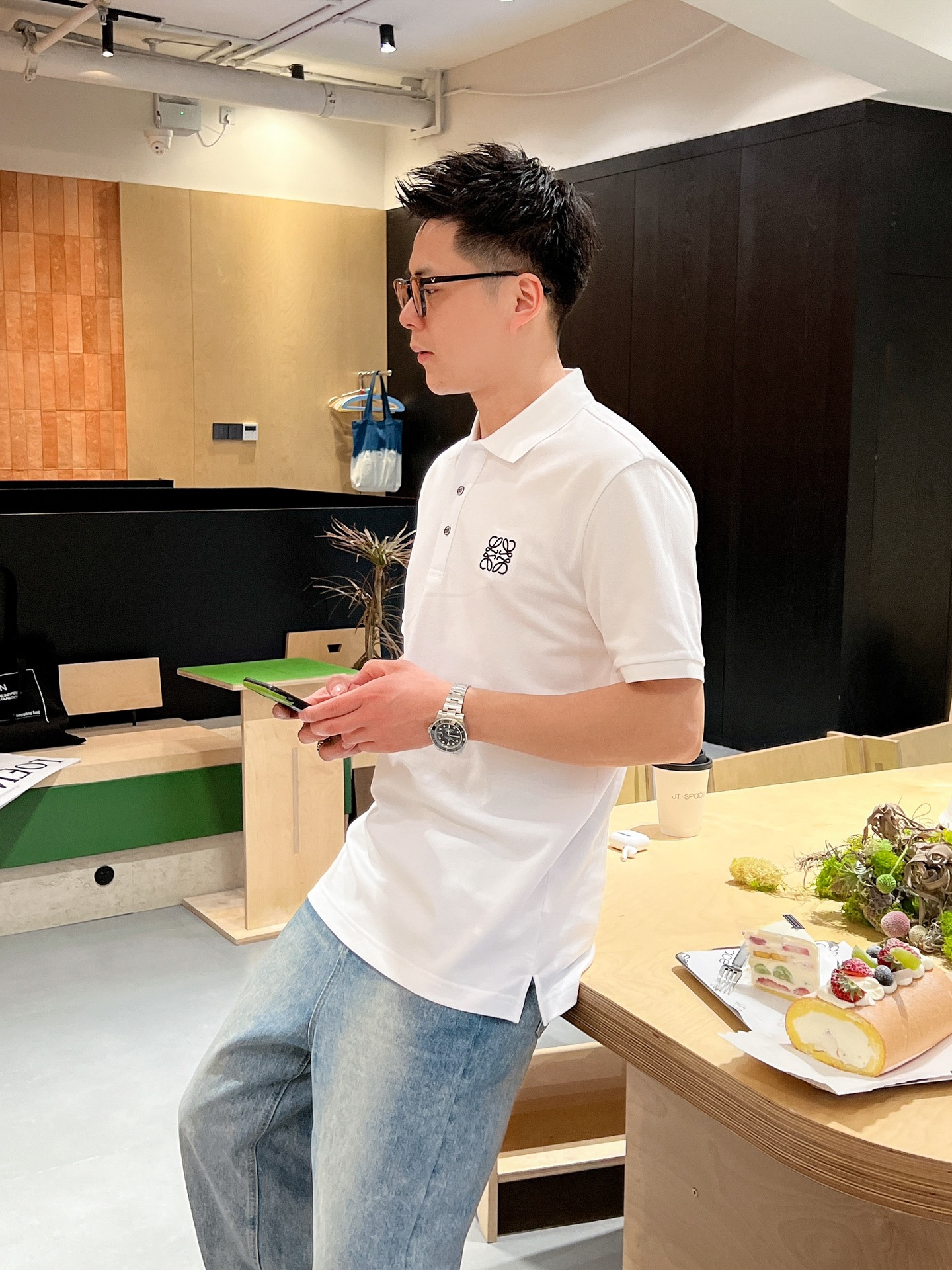 罗意威🆕 25/ss春夏新款丝光珠地翻领Polo 上身舒适轻柔 标准版型黑白两色码数：M L XL XX