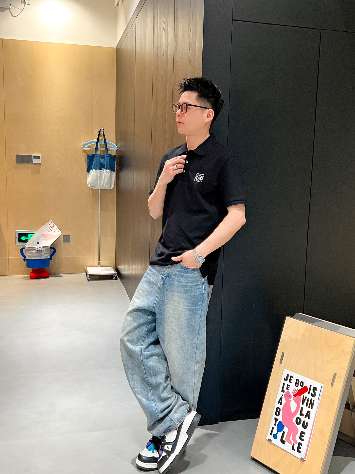 罗意威🆕 25/ss春夏新款丝光珠地翻领Polo 上身舒适轻柔 标准版型黑白两色码数：M L XL XX