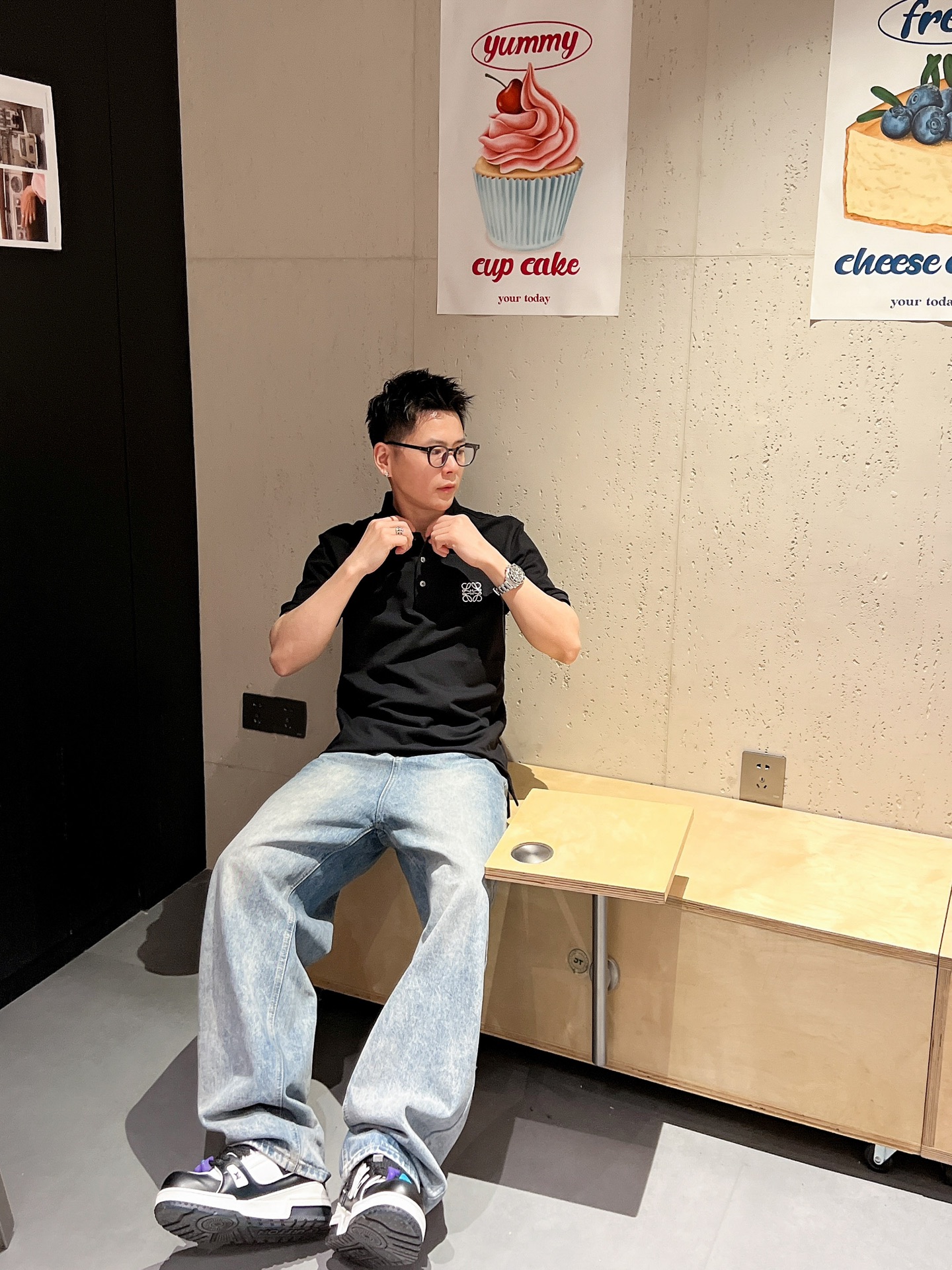 罗意威🆕 25/ss春夏新款丝光珠地翻领Polo 上身舒适轻柔 标准版型黑白两色码数：M L XL XX