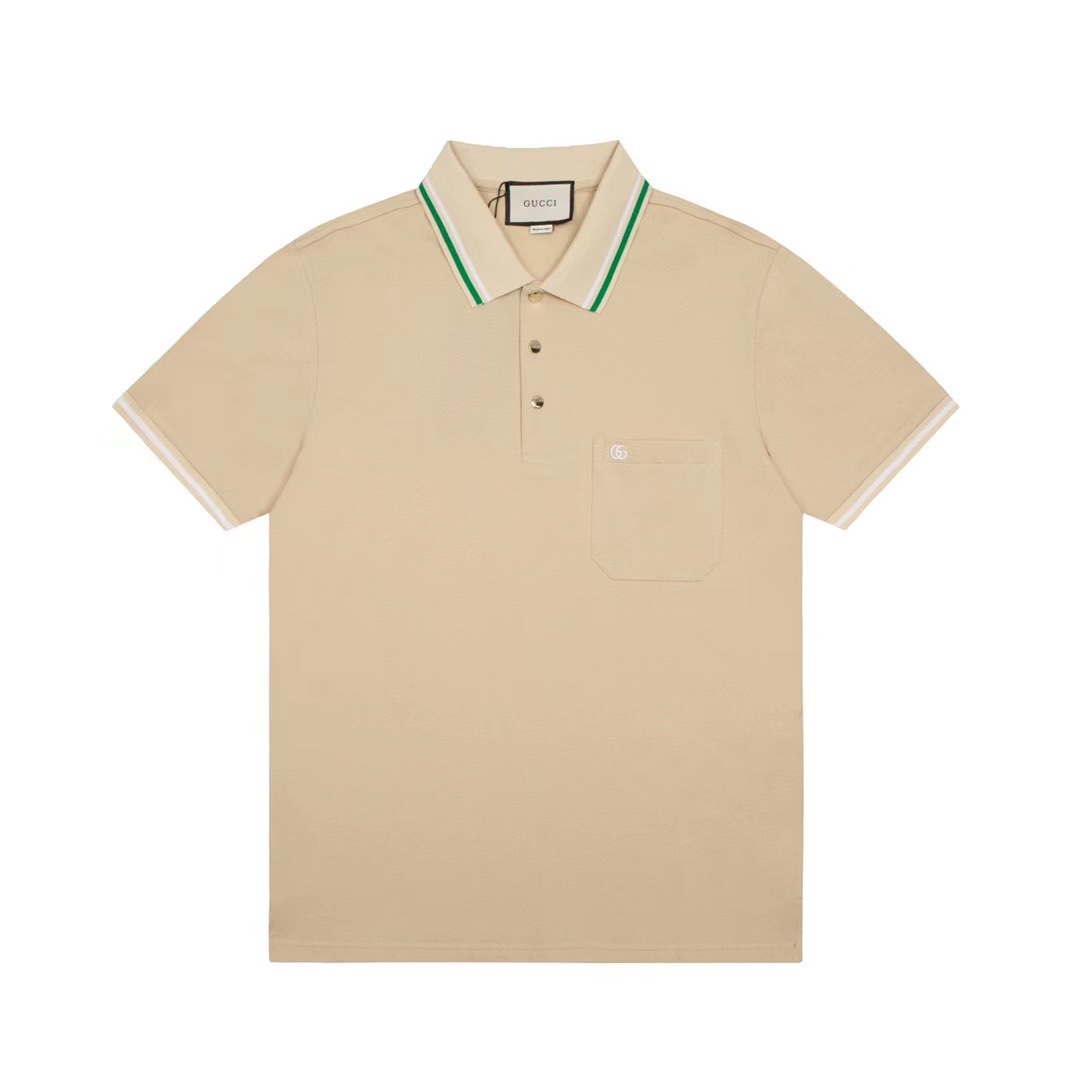 Polo de Gucci 2023 primavera/verano, mismo modelo que en tienda, tela personalizada, excelente textura, combinación de …