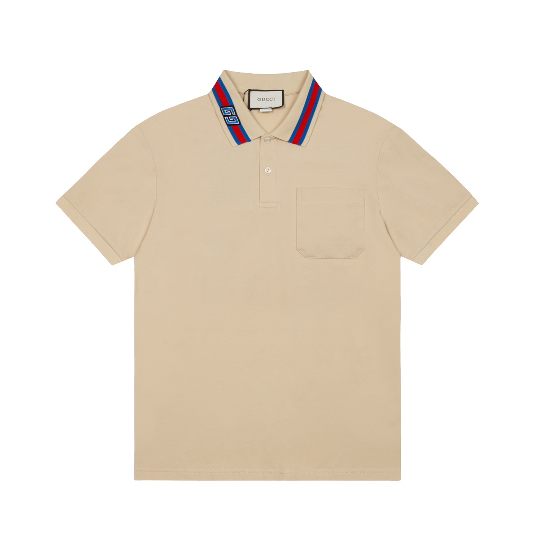 Gucci/古驰 2024 primavera/verano polo, venta igual que en tienda oficial, tela personalizada, excelente textura, paneles …