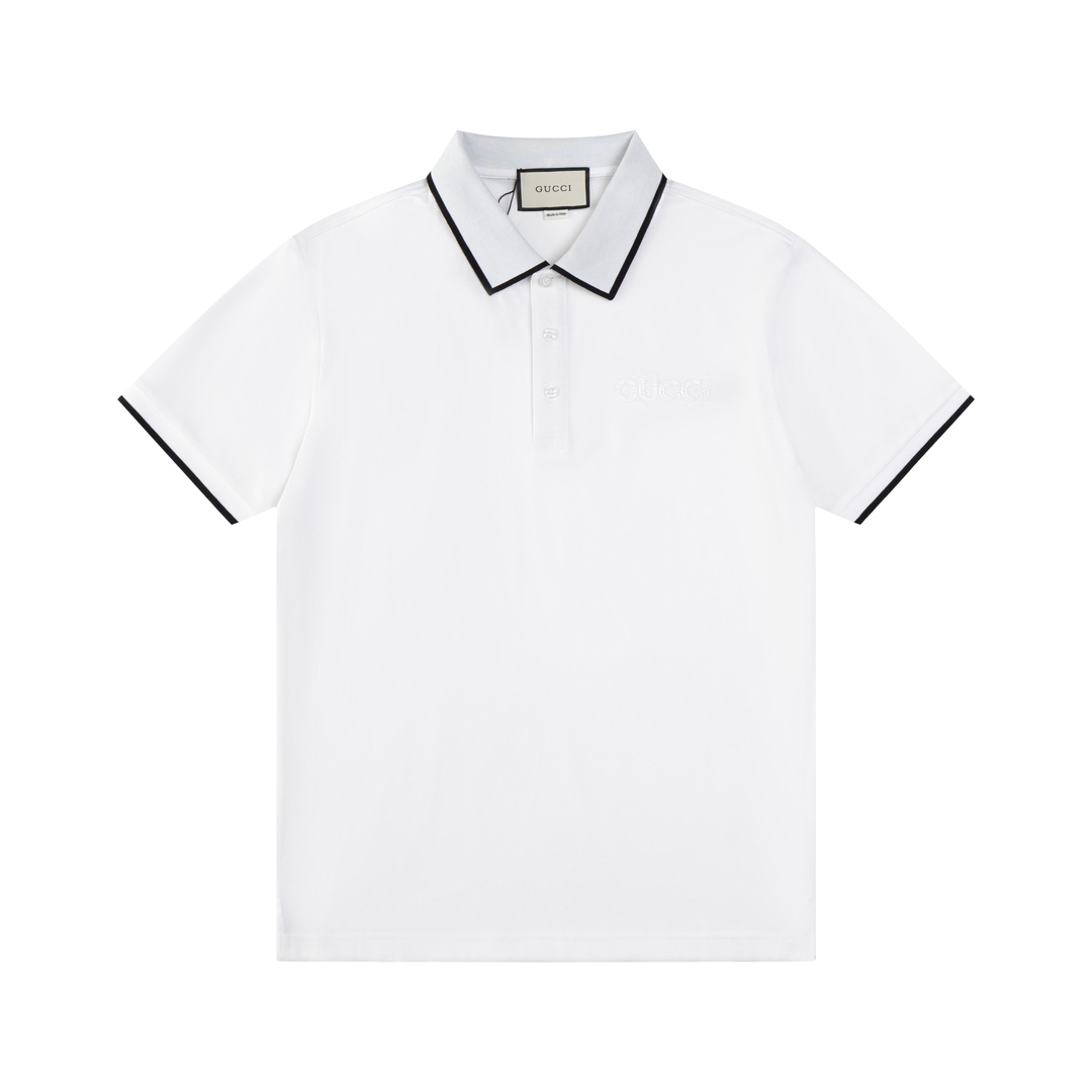 Gucci/古驰 2025 primavera-verano Polo, mismo modelo que en tiendas, tela personalizada, textura excelente, combinación de…