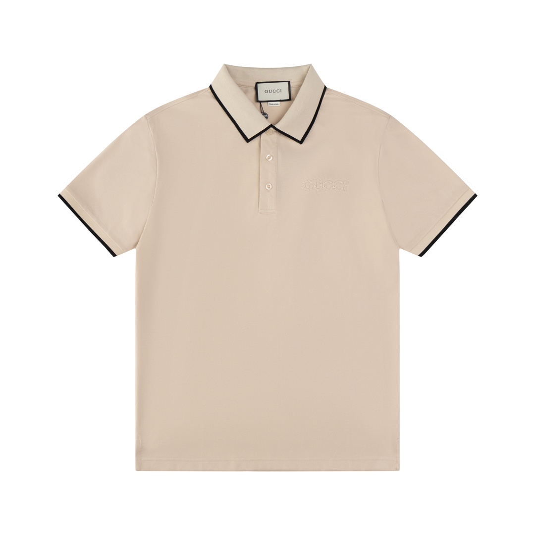 Gucci/古驰 2025 primavera-verano Polo, mismo modelo que en tiendas, tela personalizada, textura excelente, combinación de…