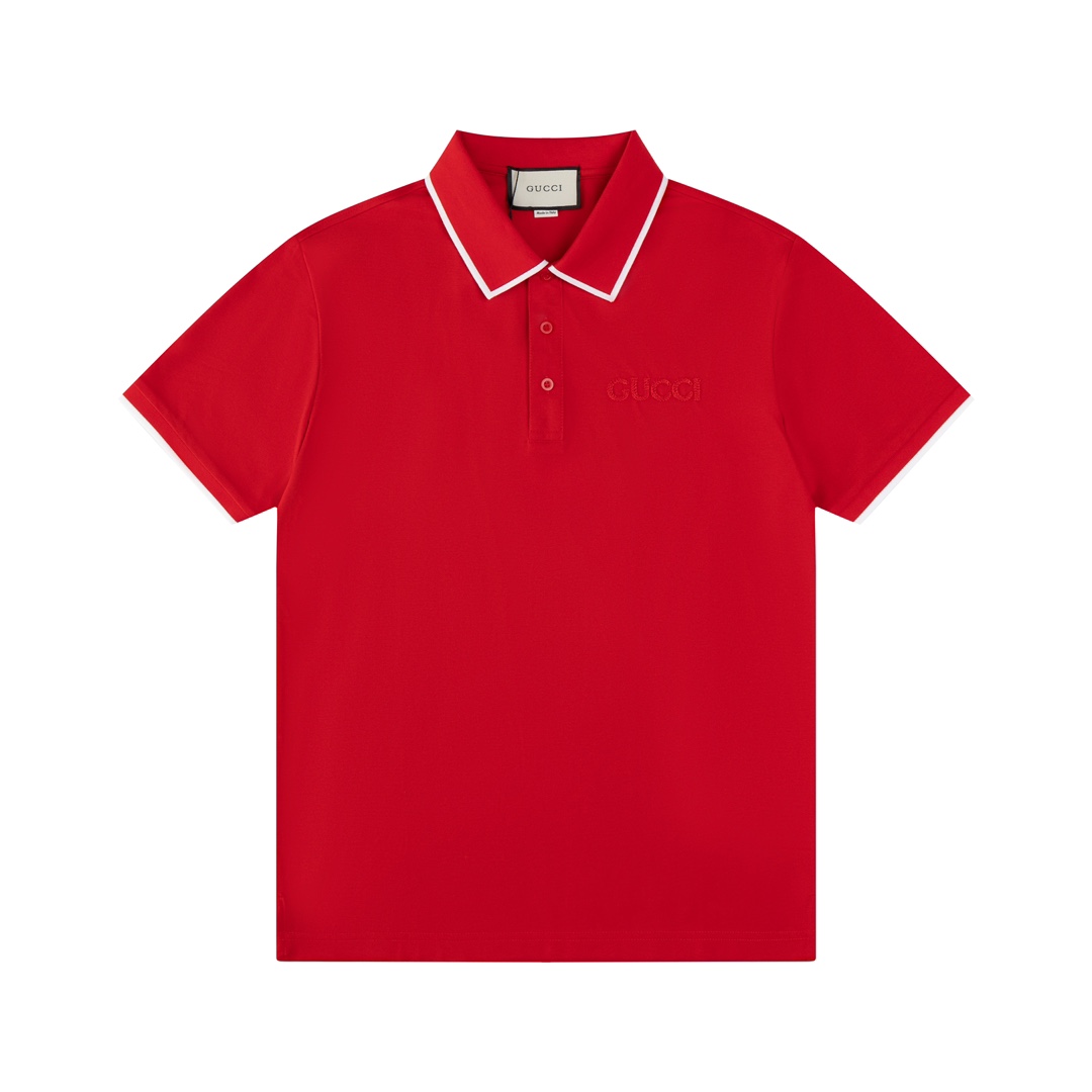 Gucci/古驰 2025 primavera-verano Polo, mismo modelo que en tiendas, tela personalizada, textura excelente, combinación de…