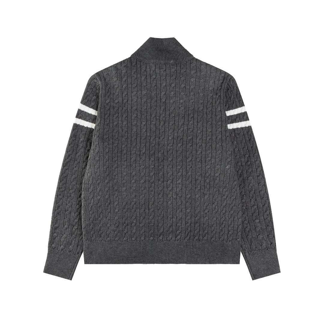 Moncler Knitted Wool Sweater with Unique Snail Design and Feathers in Grey - 图片 2