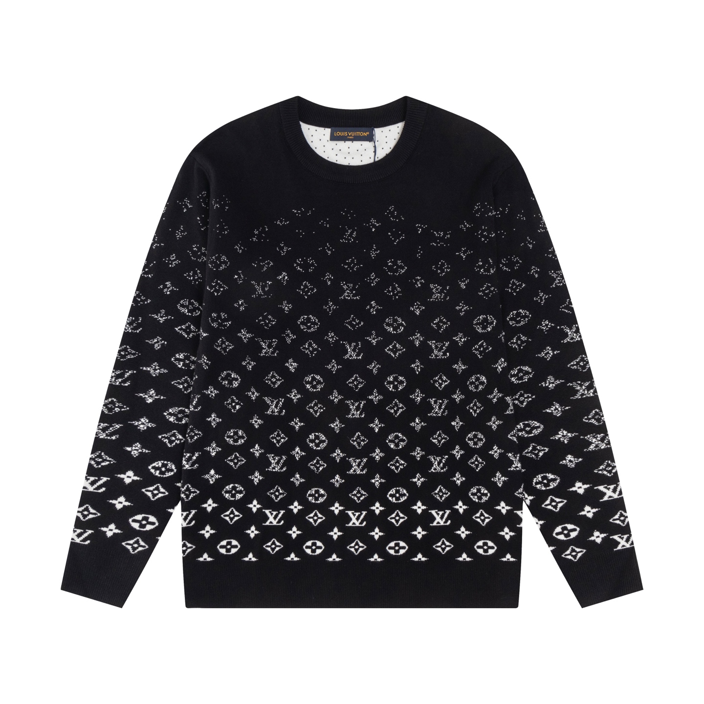 P100 Jersey de cuello redondo Louis Vuitton/Louis Vuitton con logo jacquard impreso en la parte delantera y trasera, to…