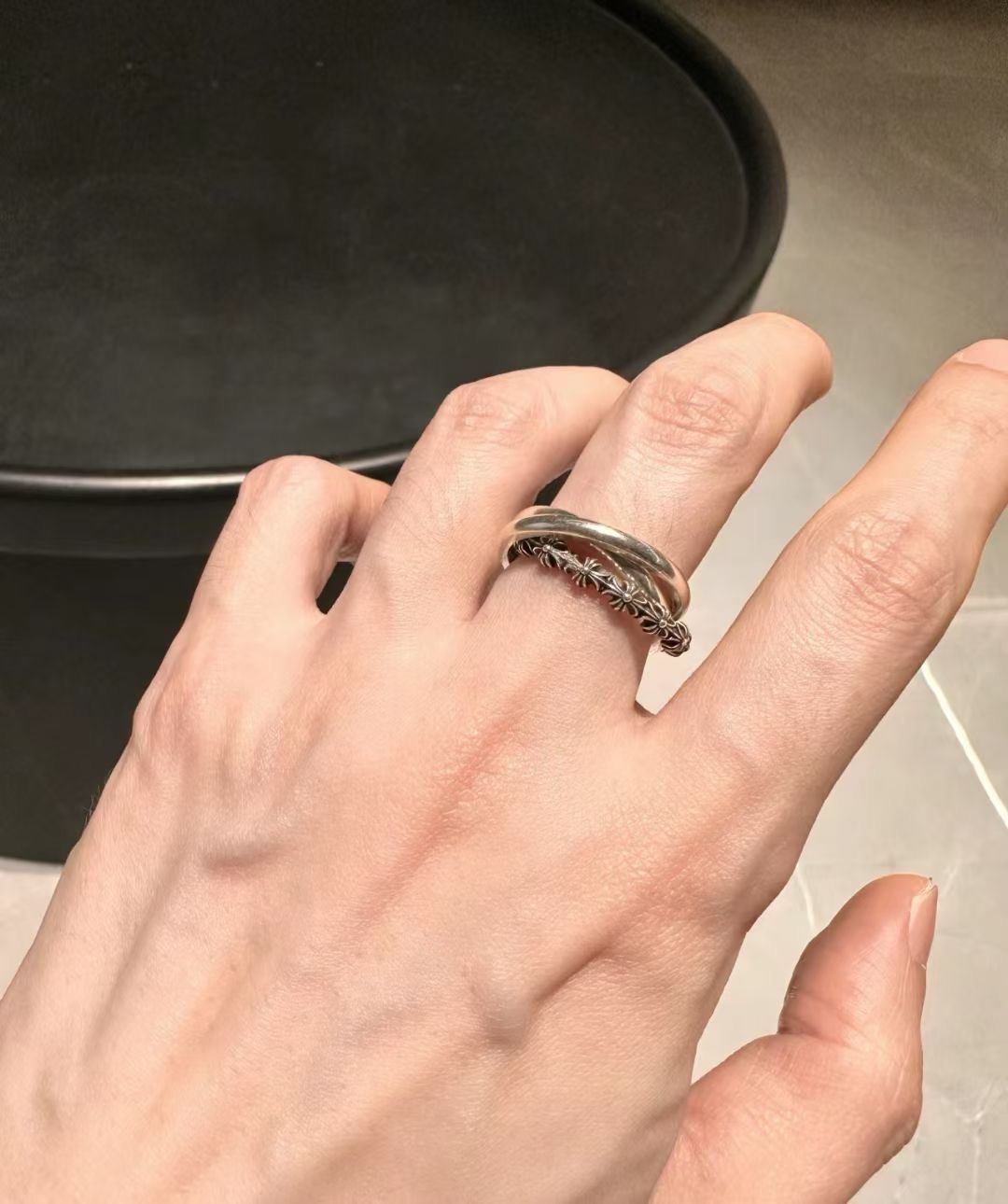Chrome Hearts Hearts 三环戒指丨高街 酷感单品