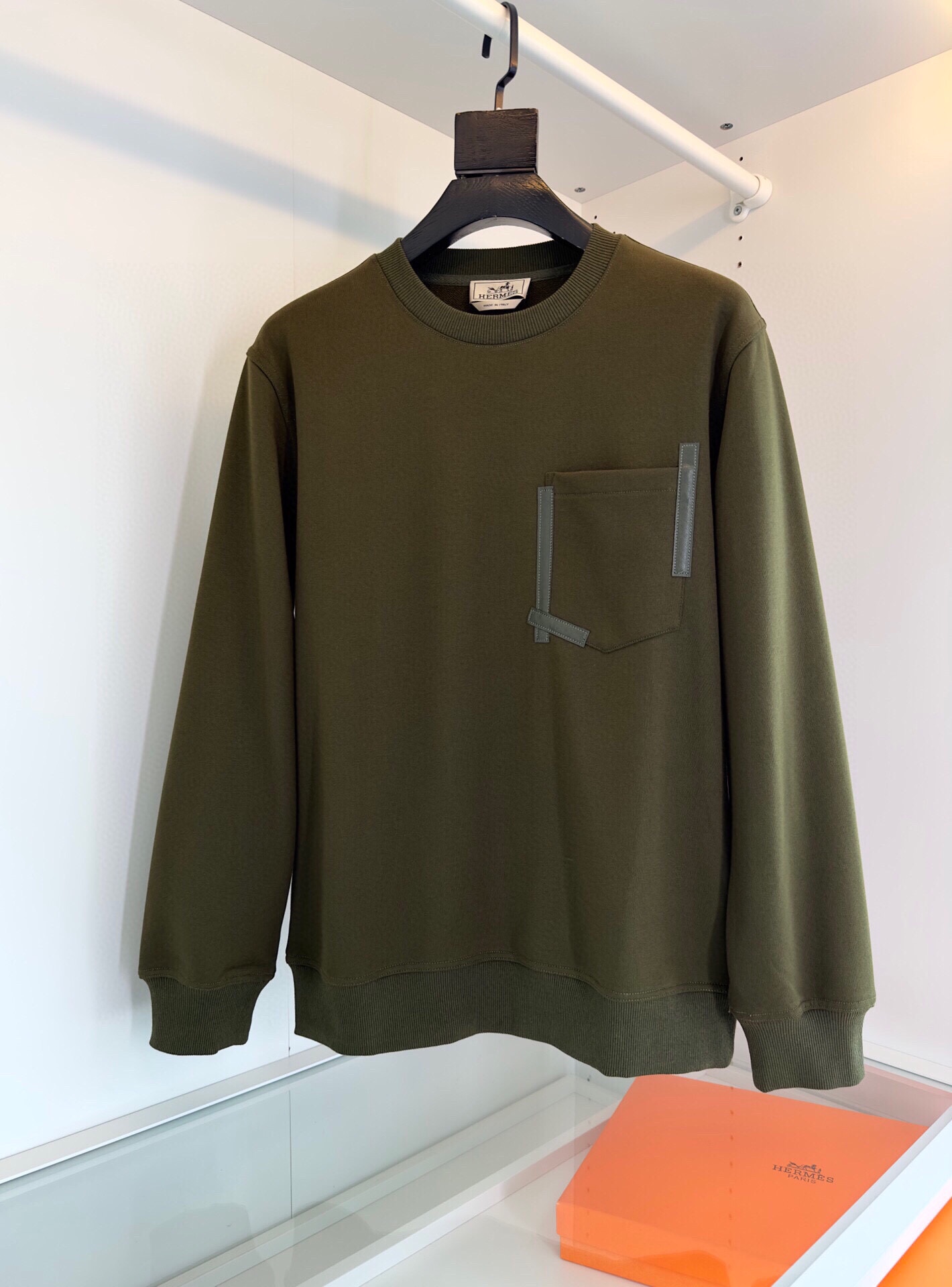 Hermes Clothing Sweatshirts Designer Fake
 Black Green Orange White Combed Cotton Fall Collection Casual P5205235