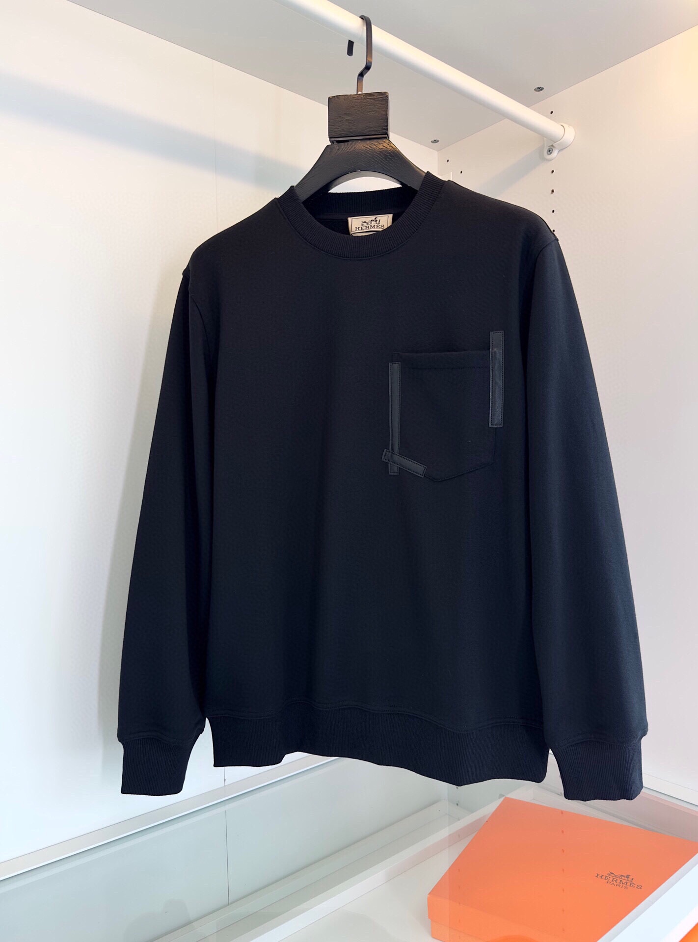 Hermes Clothing Sweatshirts Black Green Orange White Combed Cotton Fall Collection Casual P5285235