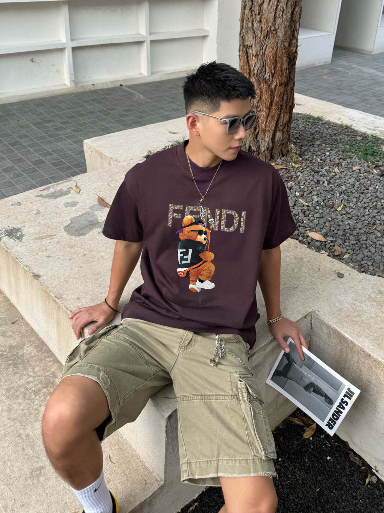 
FENDI*芬迪  高品质FD 2025ss春夏新款大熊字母logo圆领短袖T恤衫
采用定制280克双